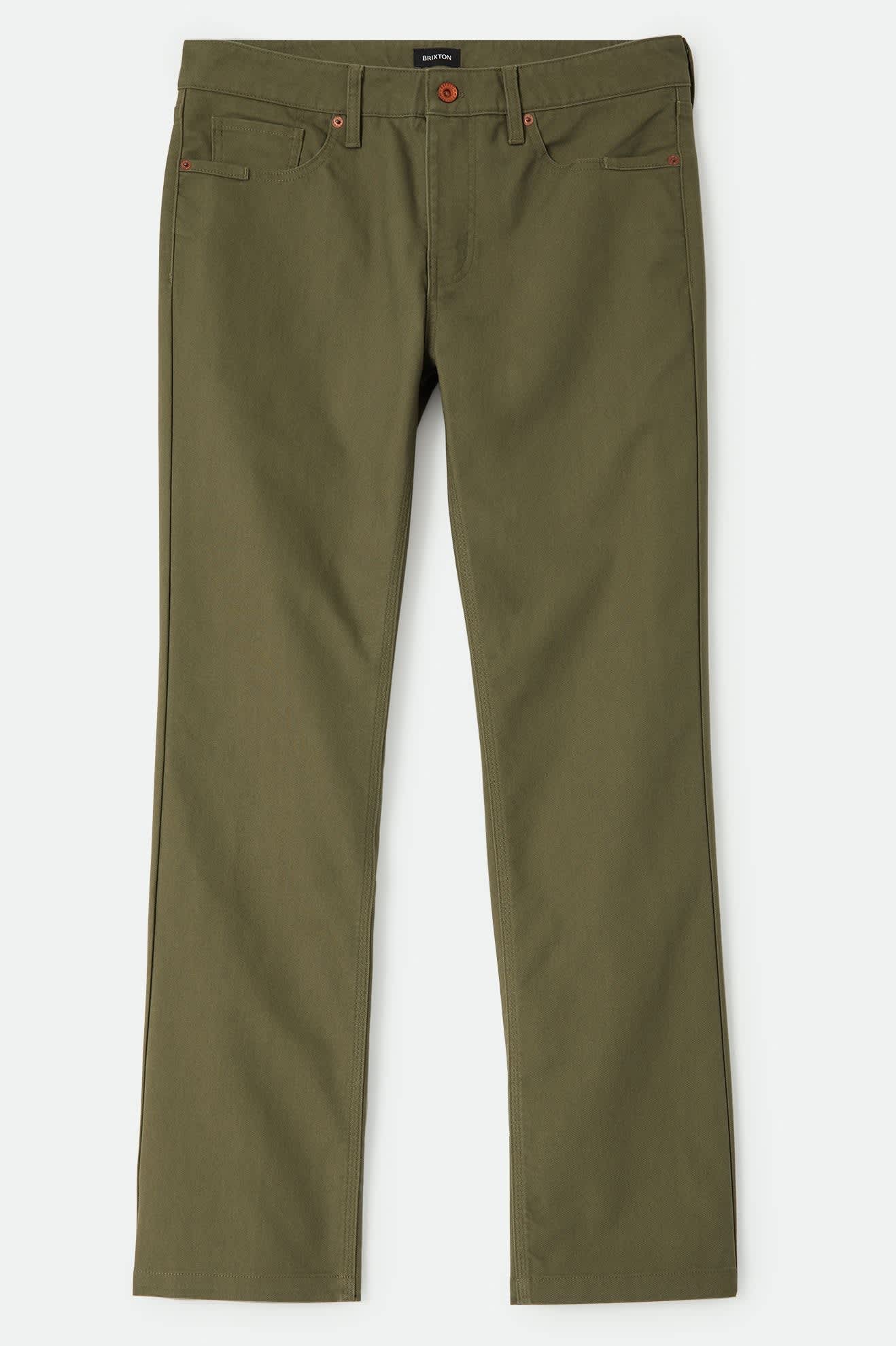 brixton-builders-5-pocket-hose-dark-olive-stretch image 1