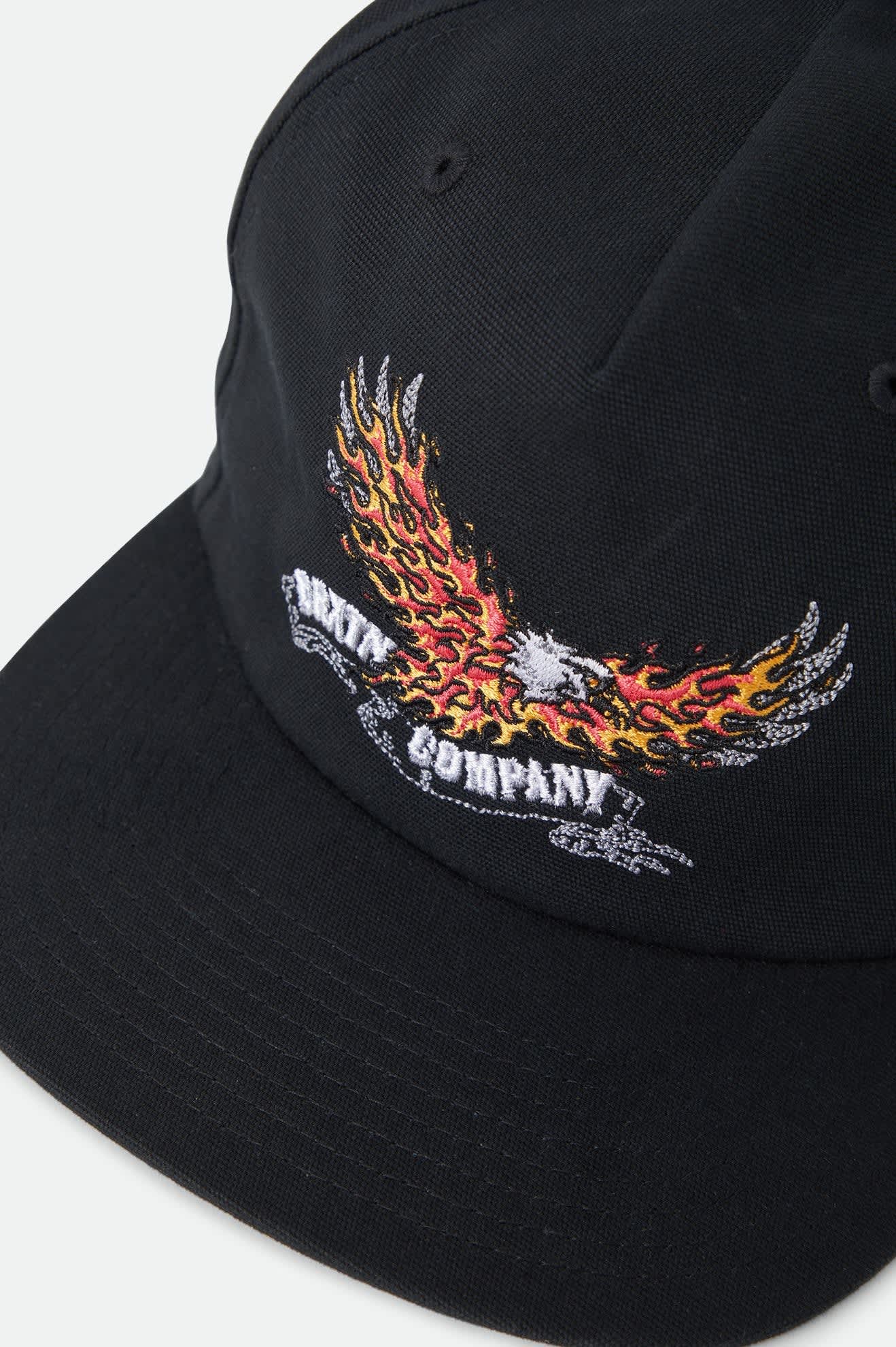 brixton-blazing-snapback-cap-schwarz-canvas-flat-bill image 3