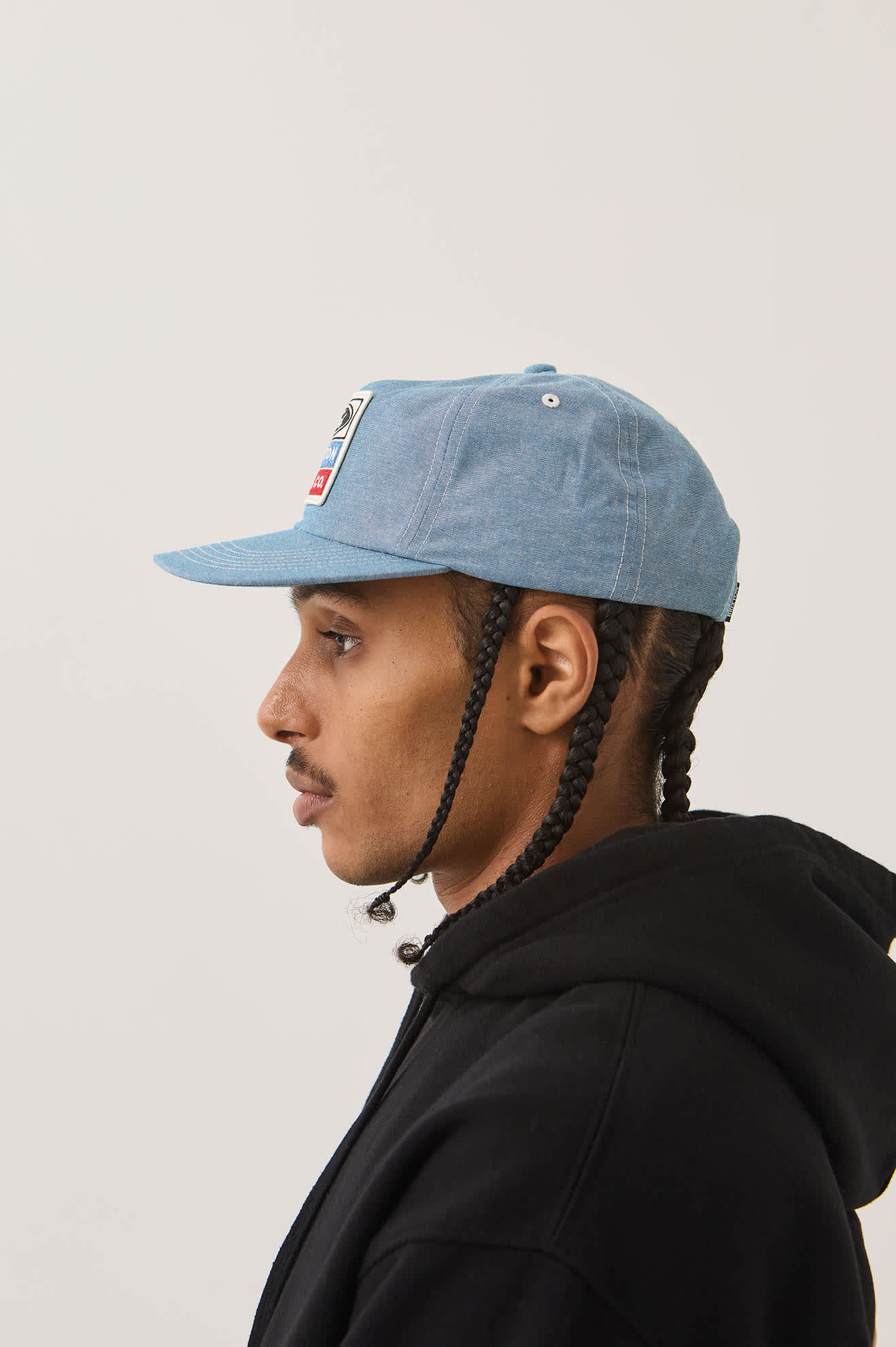 brixton-ford-service-dept-snapback-cap-blue-chambray-baumwolle image 3
