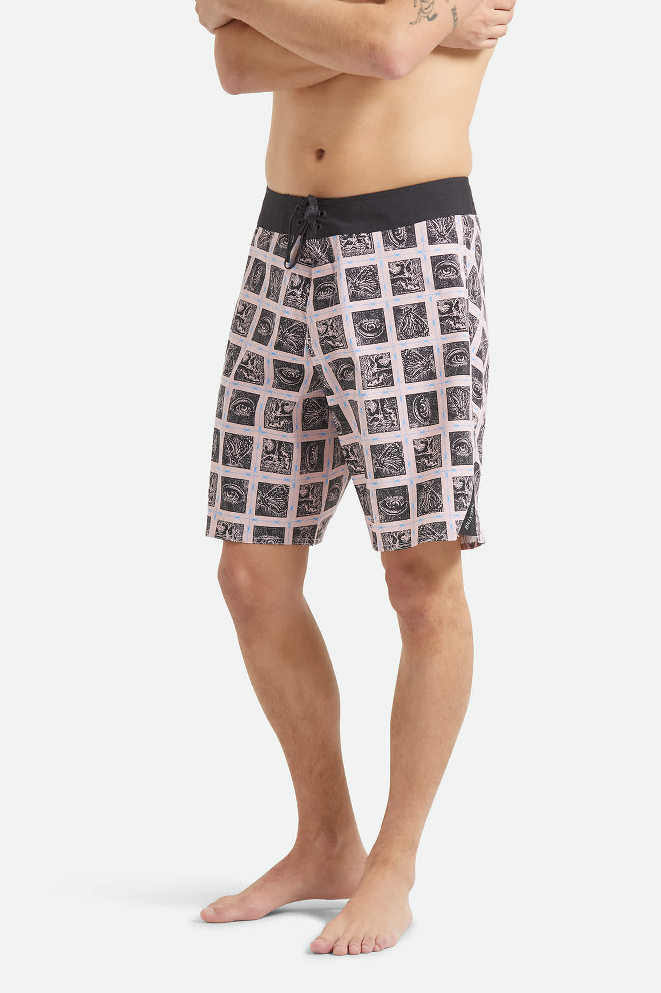 brixton-blitz-boardshort-19-silver-pink-black-herren image 6