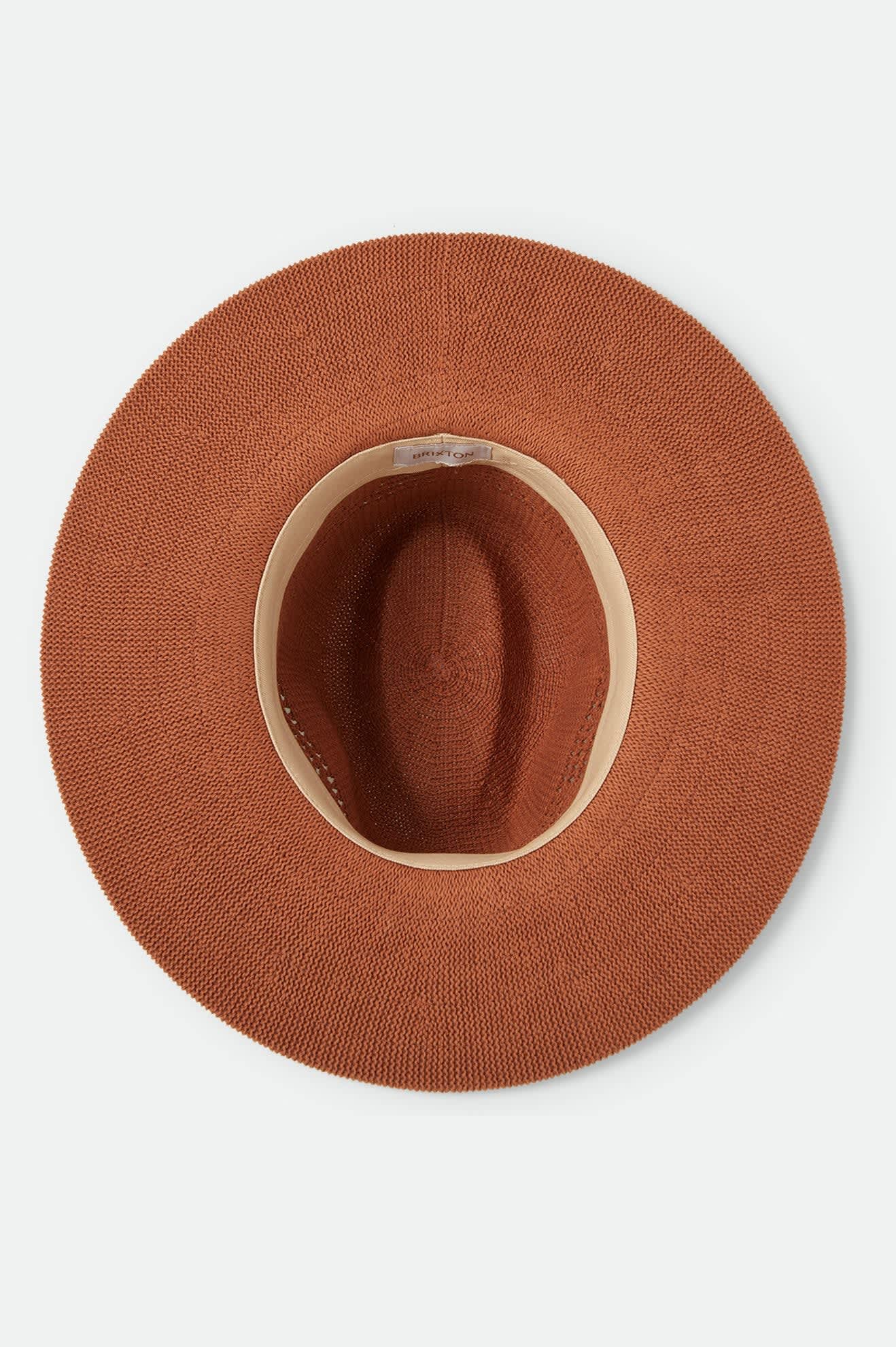 brixton-sophia-knit-packable-fedora-caramel-verstellbar-strickhut image 8
