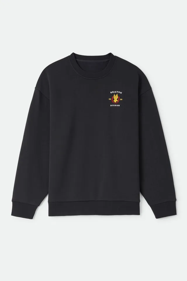 brixton-covall-crew-sweatshirt-black-stickerei-baumwolle image 1