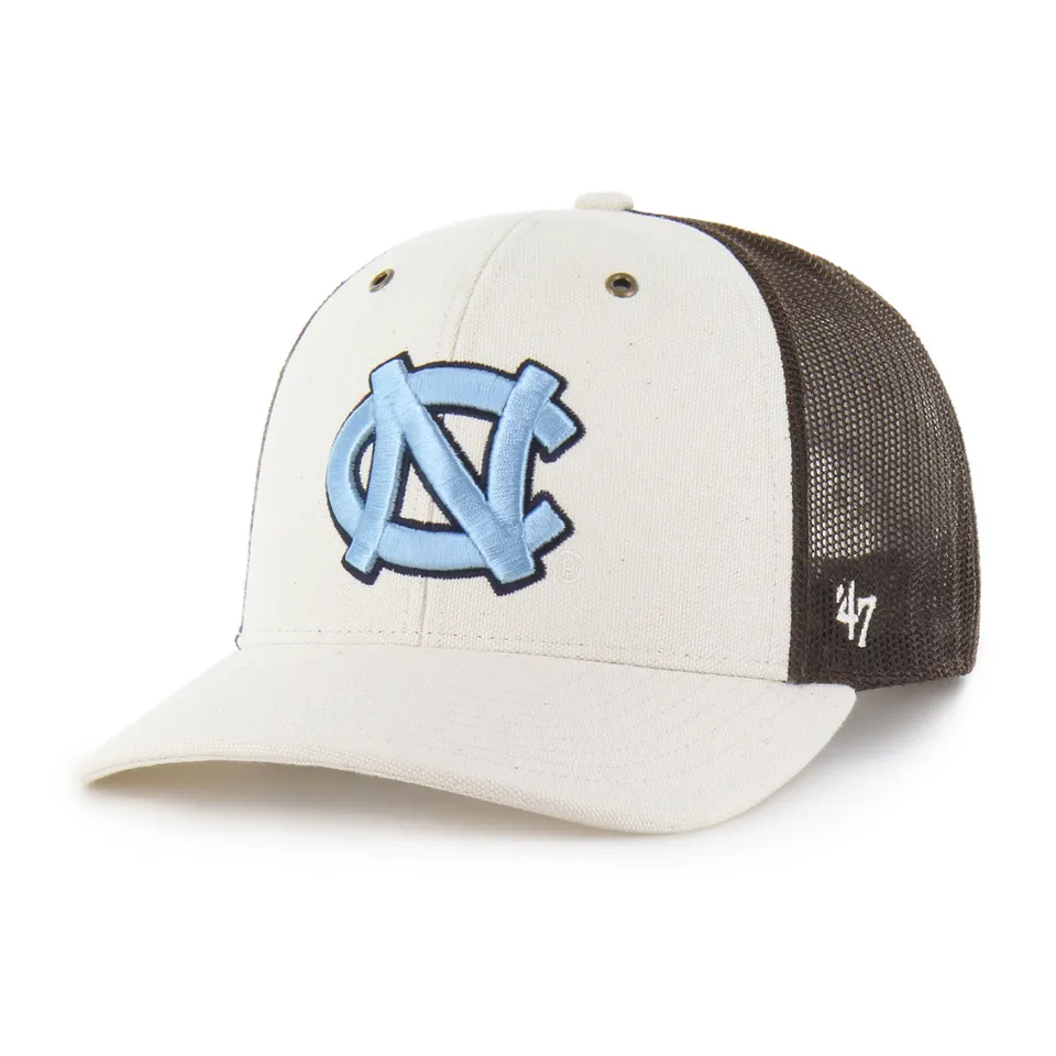 47-north-carolina-tar-heels-carhartt-undyed-trucker-cap-natural image 1