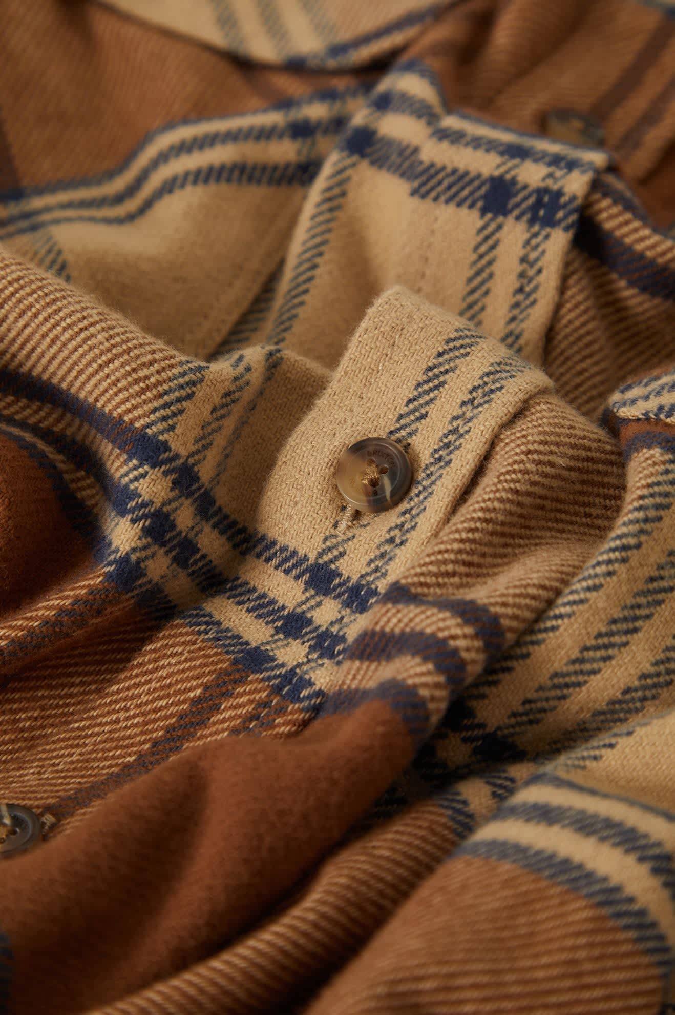brixton-bowery-flannel-hemd-sand-bison-kariert image 8