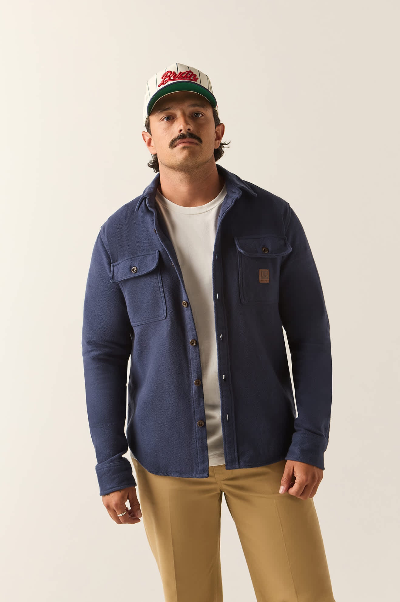 brixton-bowery-heavyweight-flanellhemd-washed-navy-wolle image 2