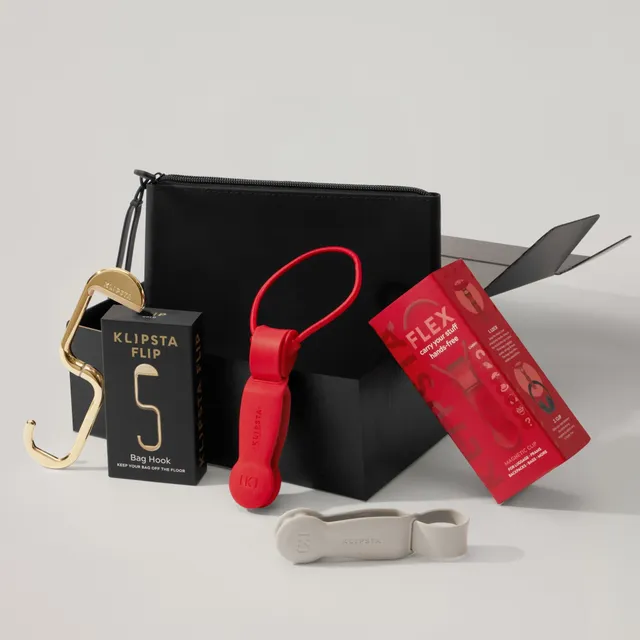 klipsta-red-gold-geschenkset-hat-flex-flip-pouch image 1