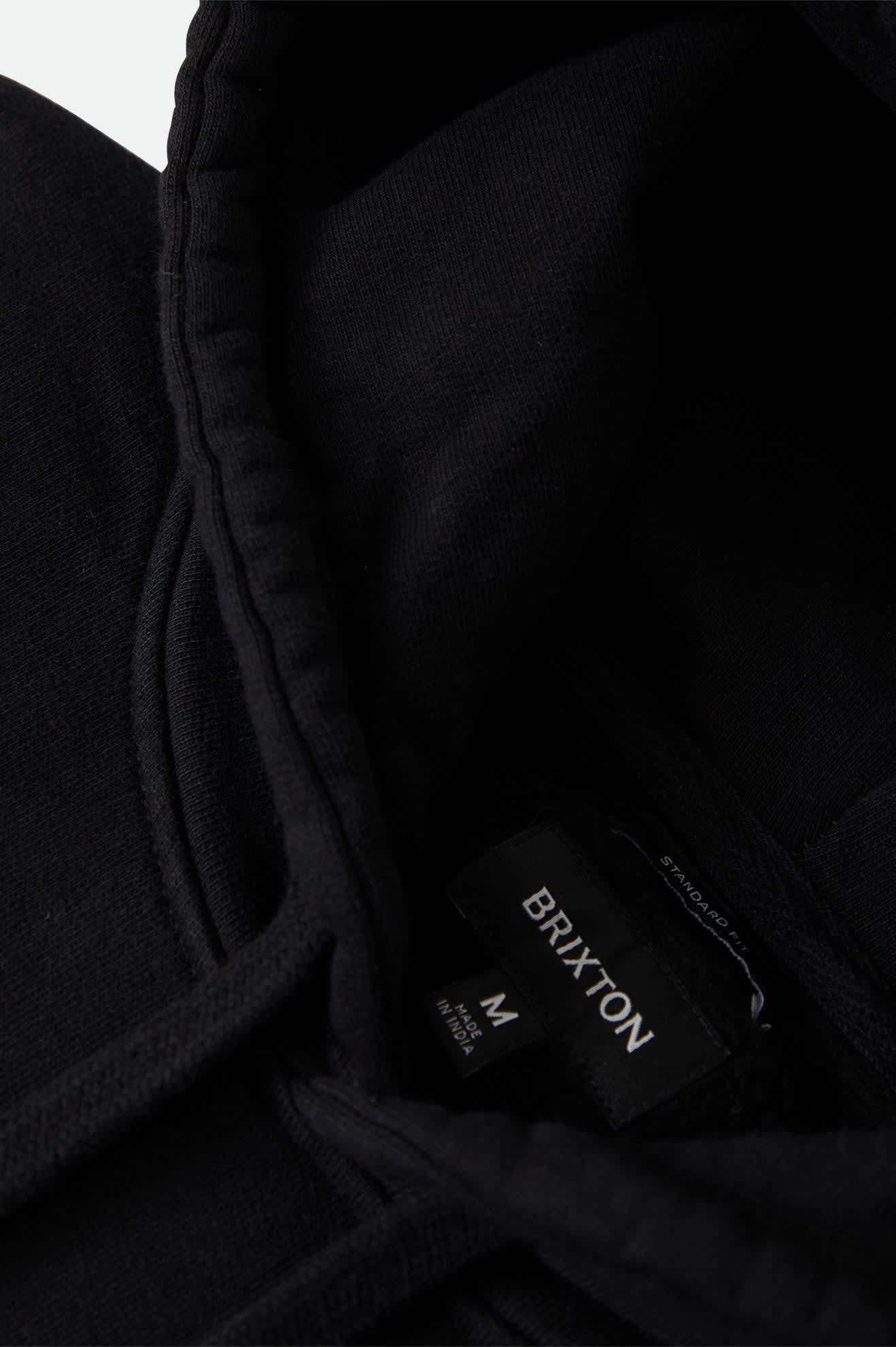 brixton-baseline-hood-fleece-hoodie-schwarz image 7