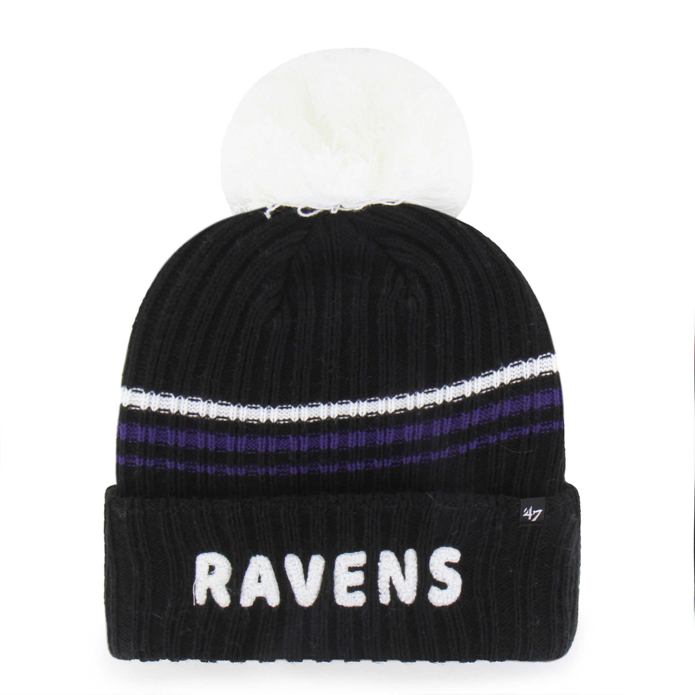 47-brand-baltimore-ravens-cuff-knit-beanie-schwarz-damen image 1