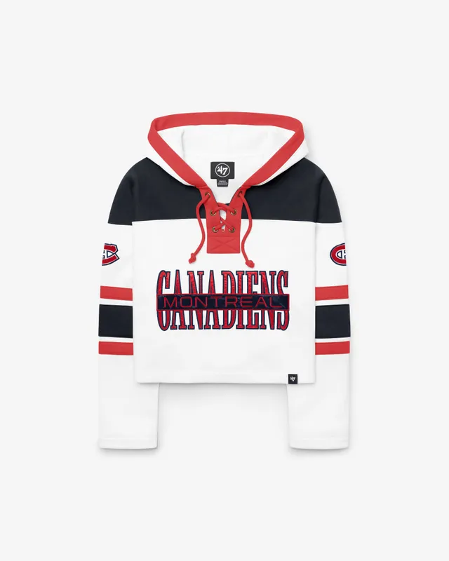 47-lacer-montreal-canadiens-cut-thru-cropped-hoodie-white-wash image 1