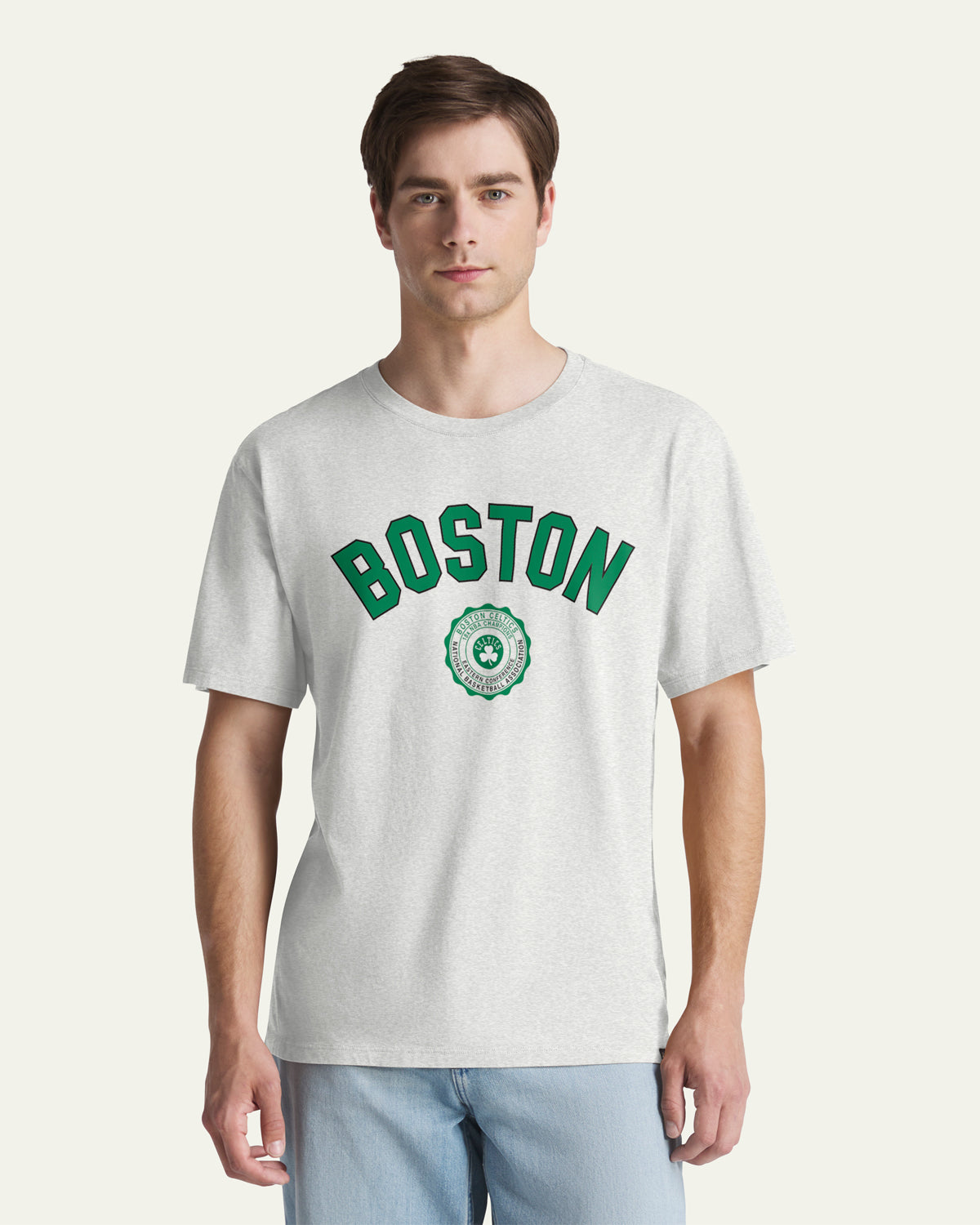 47-brand-boston-celtics-crest-bend-everyday-t-shirt-relay-grey image 1