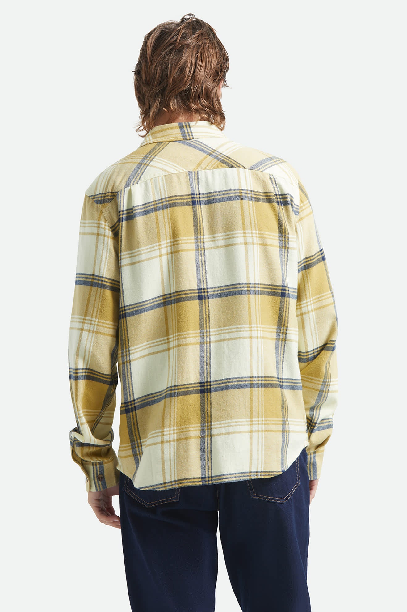 brixton-bowery-flanellhemd-yellow-dusted-ochre-baumwolle image 4