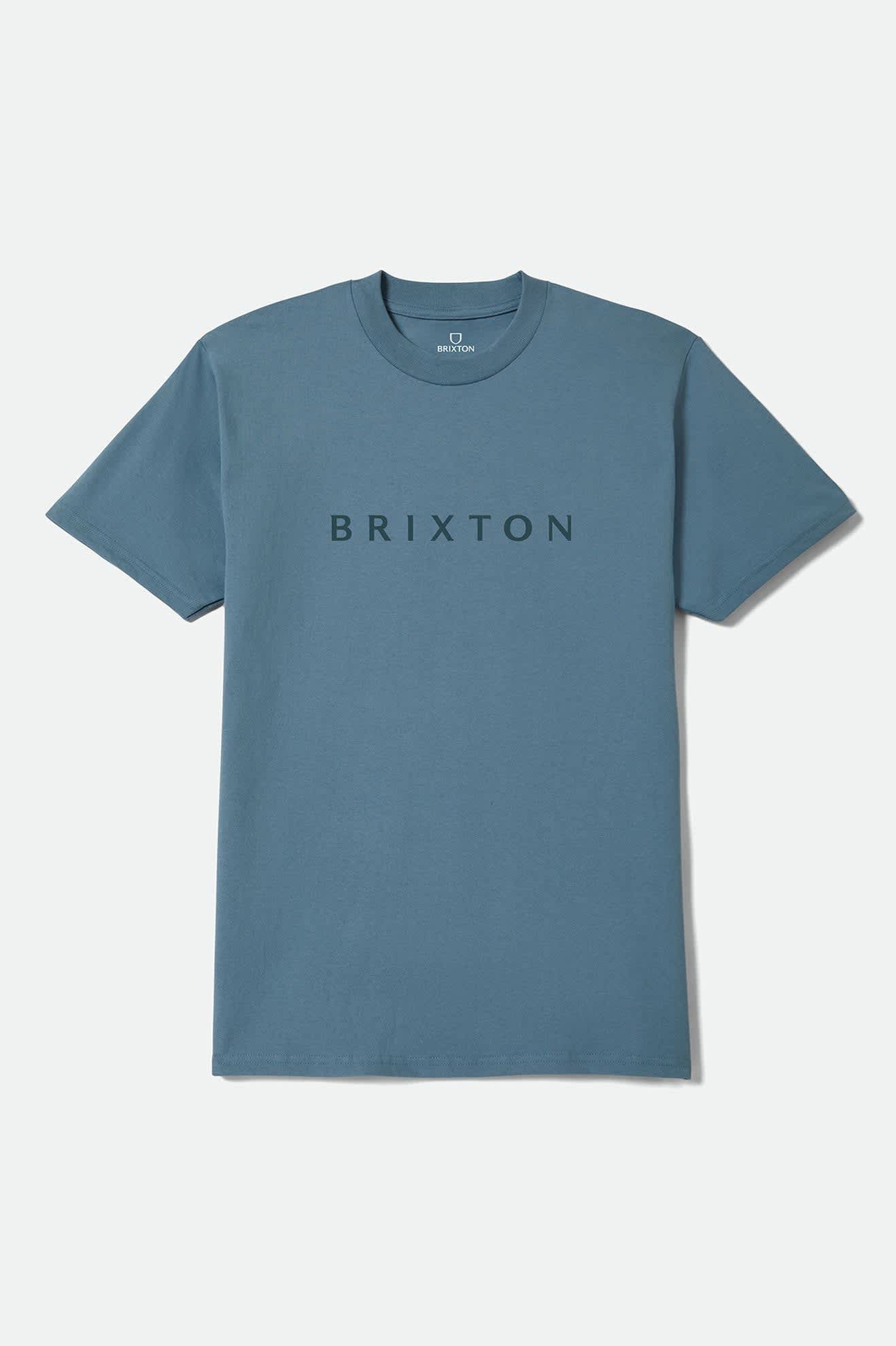 brixton-alpha-line-t-shirt-harbor-blue-herren image 1