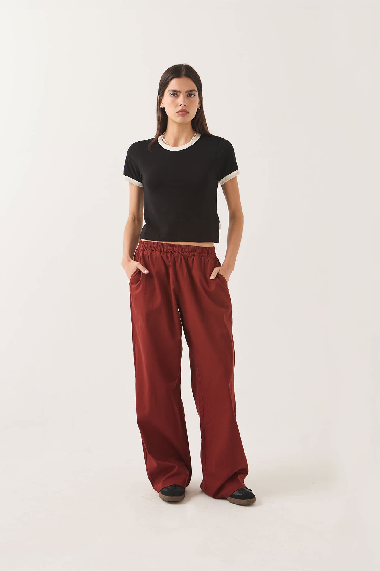 brixton-carefree-ringer-t-shirt-black-off-white-bio image 1