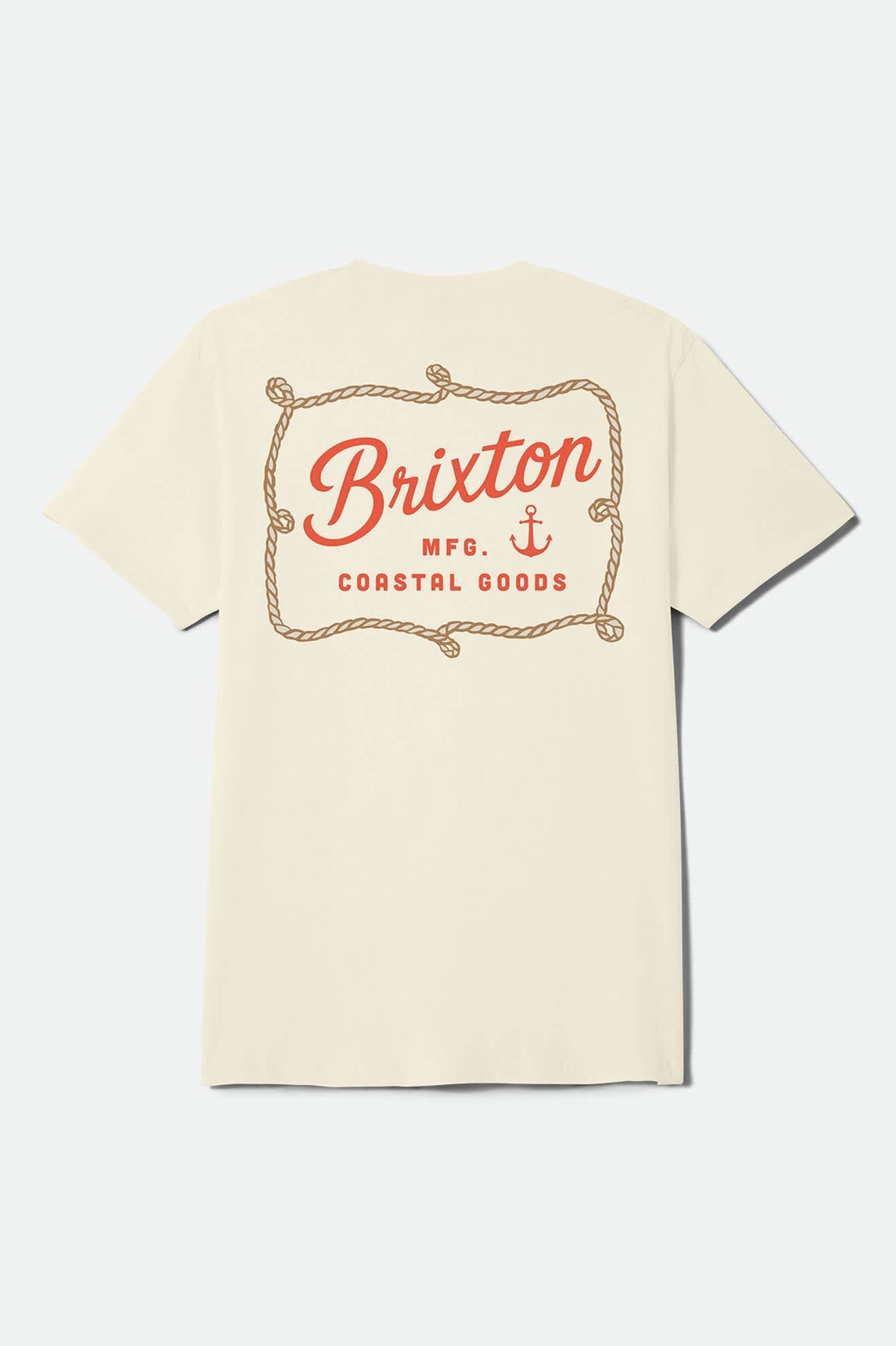 brixton-anchor-standard-t-shirt-cream-baumwolle image 2