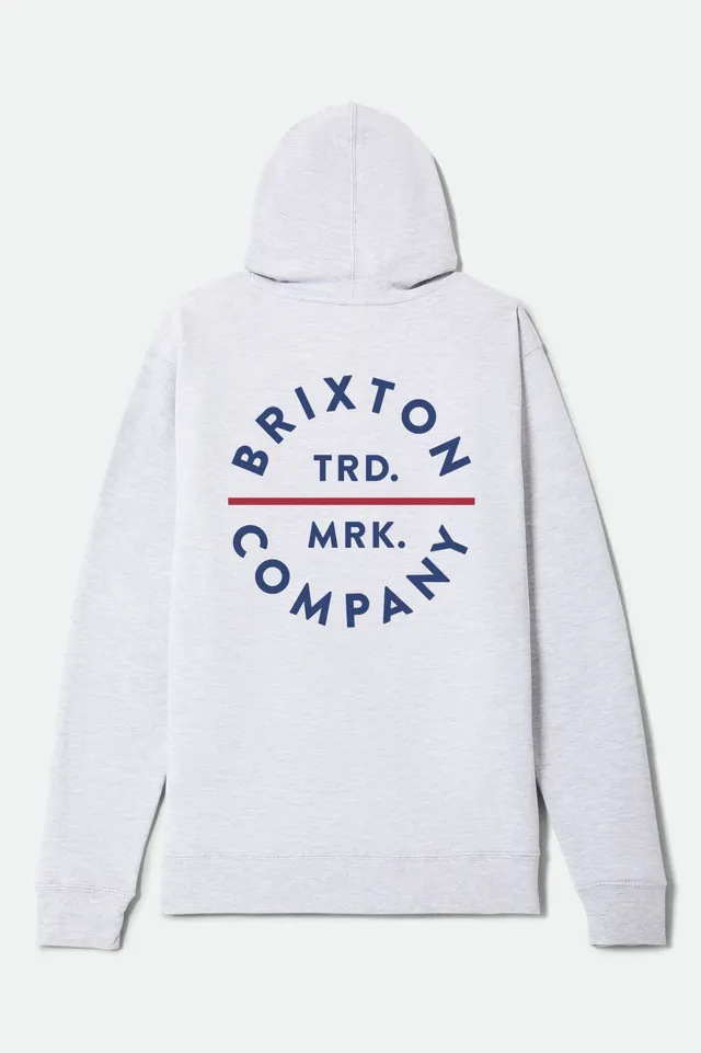 brixton-pledge-hoodie-heather-grey-kapuzenpulli-print image 1