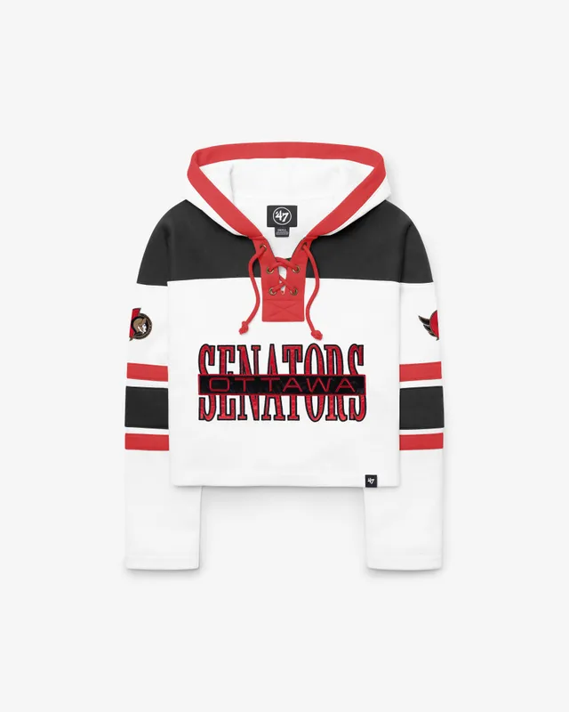 47-brand-ottawa-senators-cut-thru-cropped-lacer-hoodie-white-wash image 1