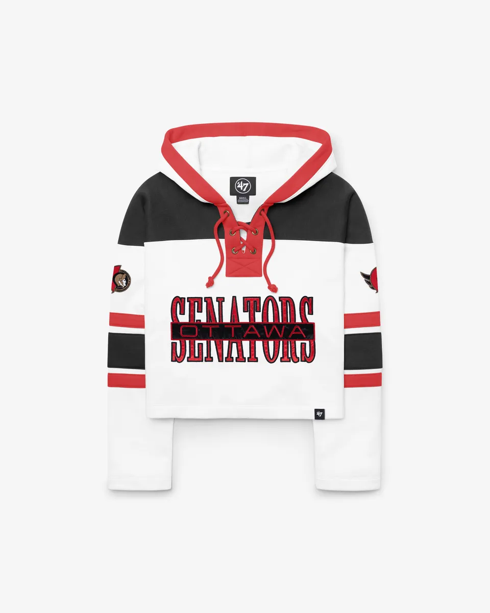 47-brand-ottawa-senators-cut-thru-cropped-lacer-hoodie-white-wash image 1