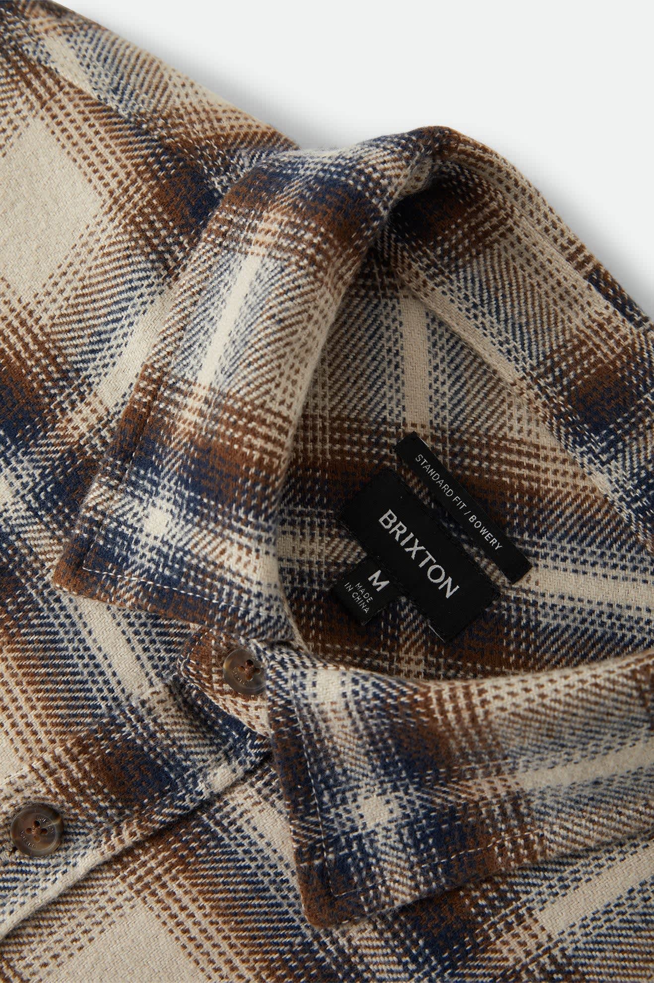 brixton-bowery-flanellhemd-soft-brown-plaid-kariert image 7