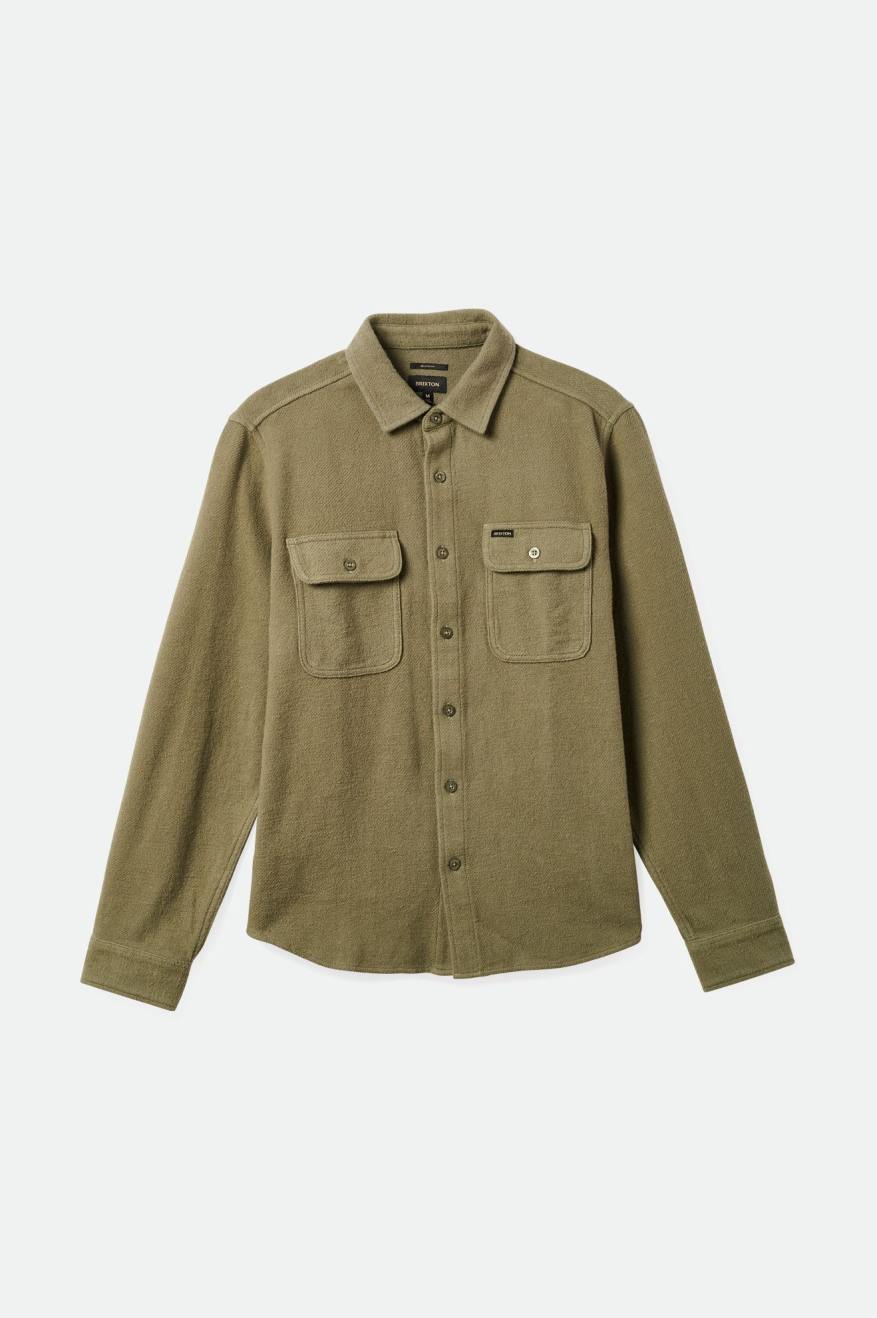 brixton-bowery-twill-overshirt-hemdjacke-olive-surplus image 1