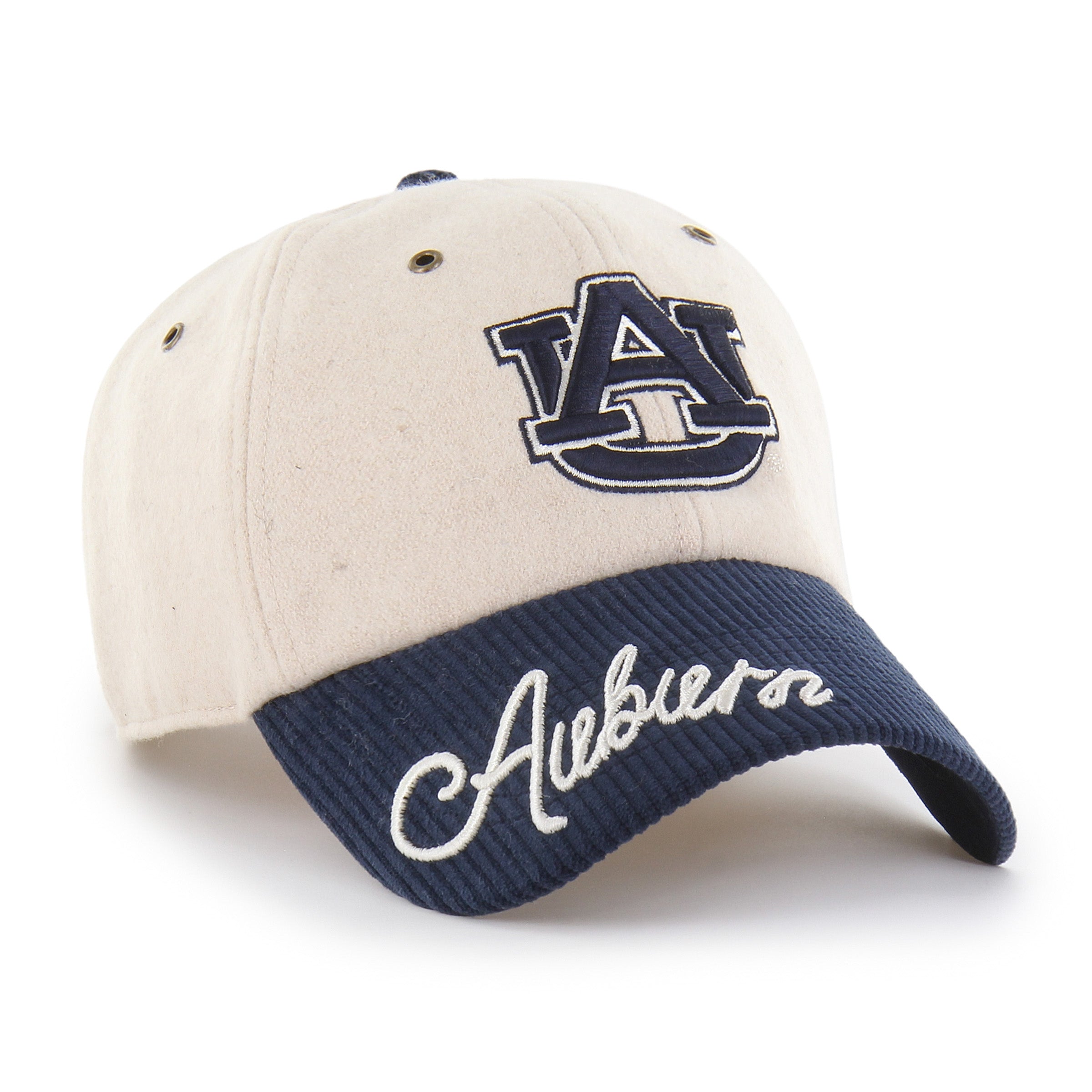 47-clean-up-auburn-tigers-rope-script-cap-natural image 1