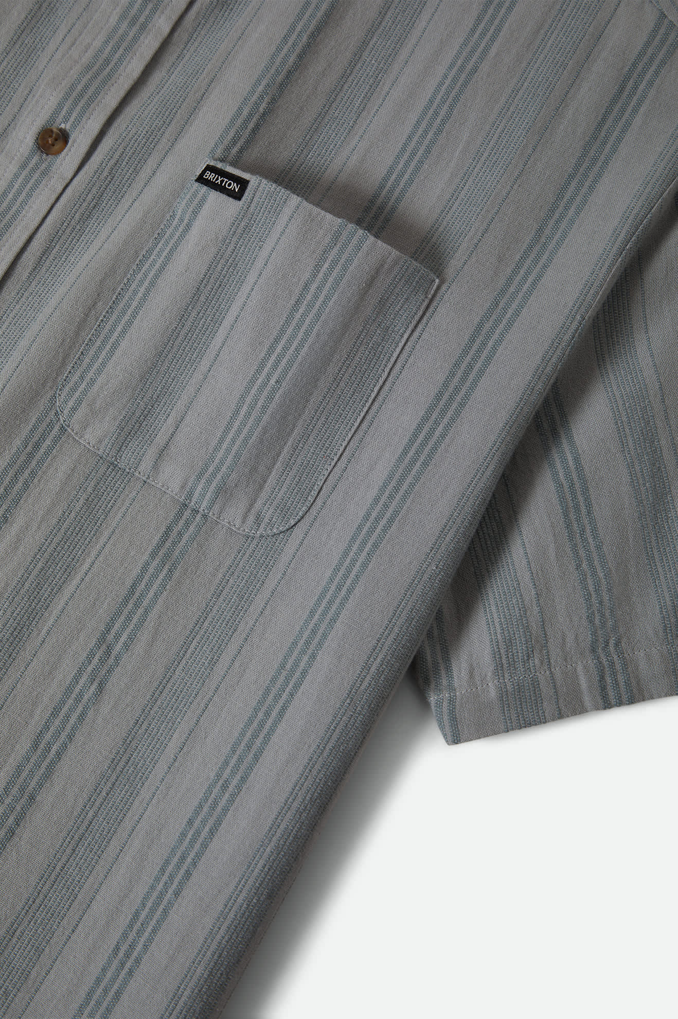 brixton-cru-stripe-dobby-kurzarmhemd-trooper-gestreift image 3