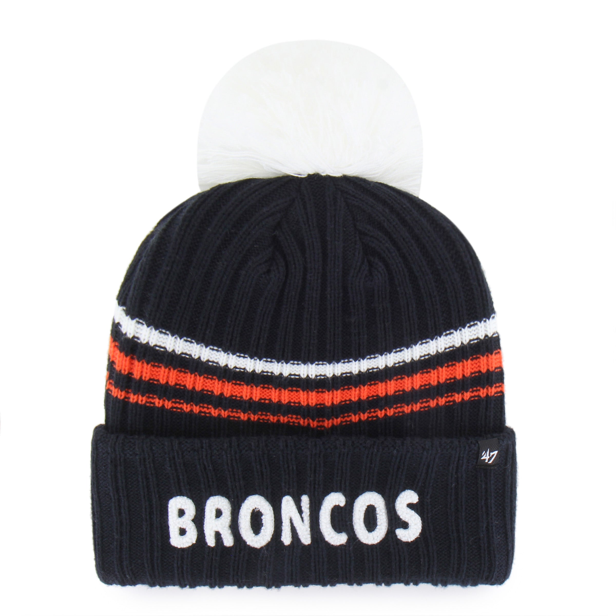 47-knits-denver-fuzzy-script-cuff-beanie-damen-navy image 1