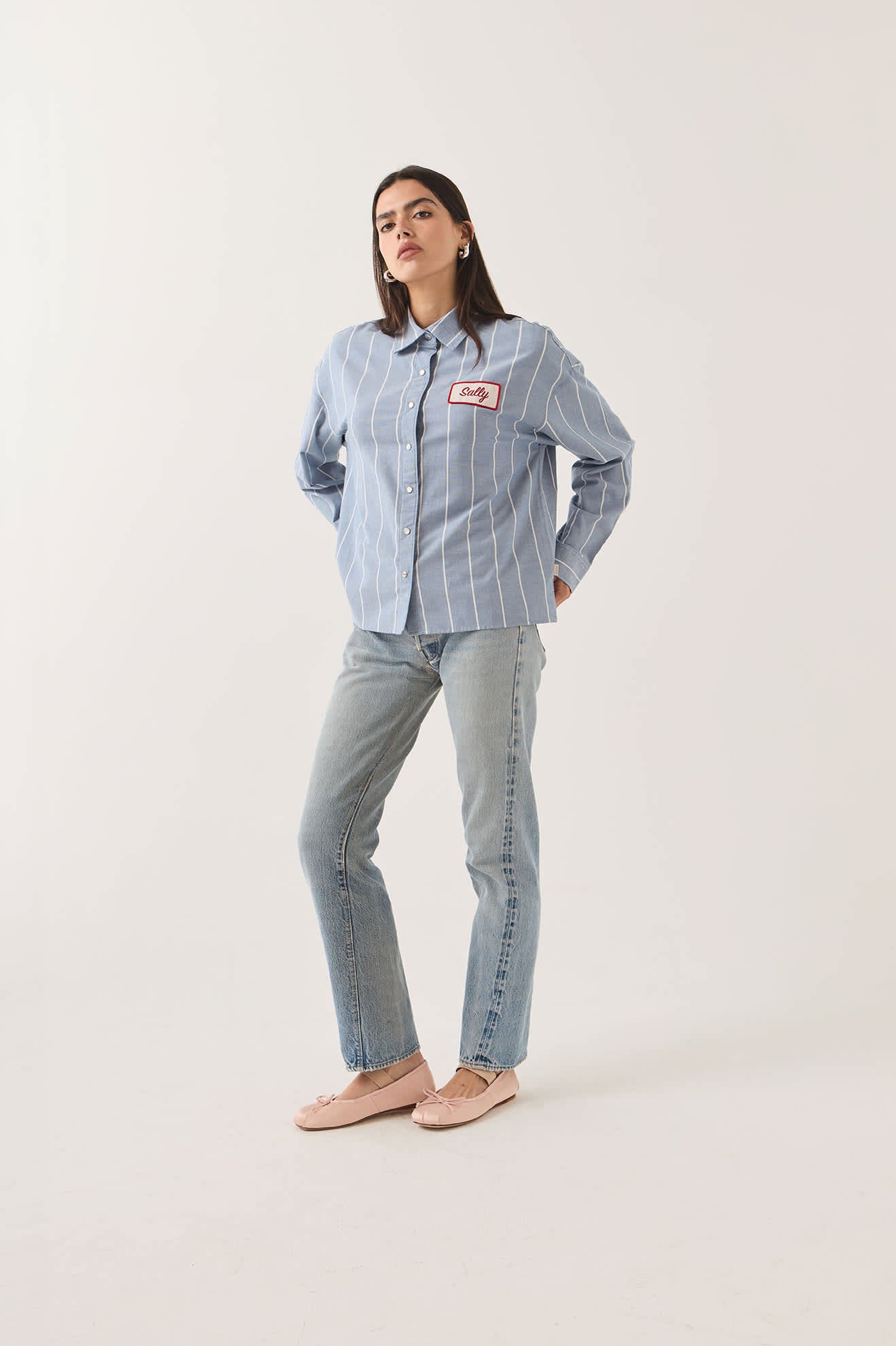 brixton-ford-mustang-sally-hemd-blue-chambray-stripe-westernbluse image 6