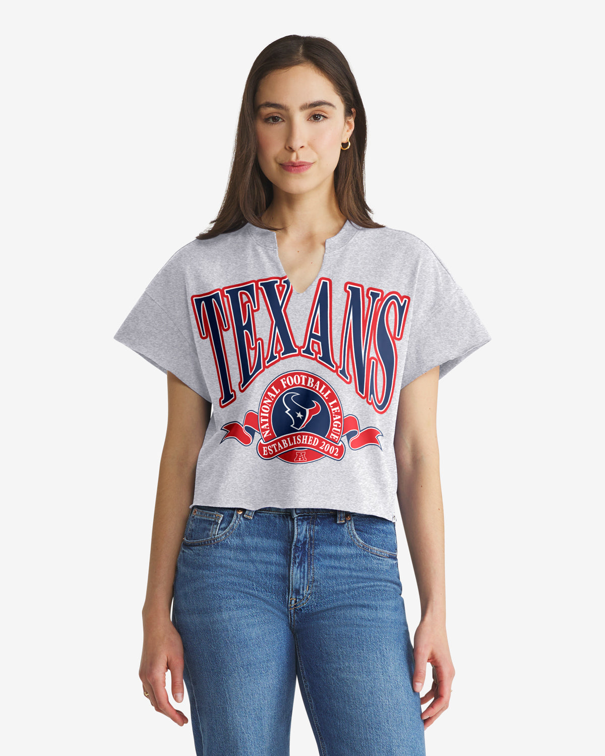 47-notch-neck-texans-t-shirt-damen-quartz-grey image 1
