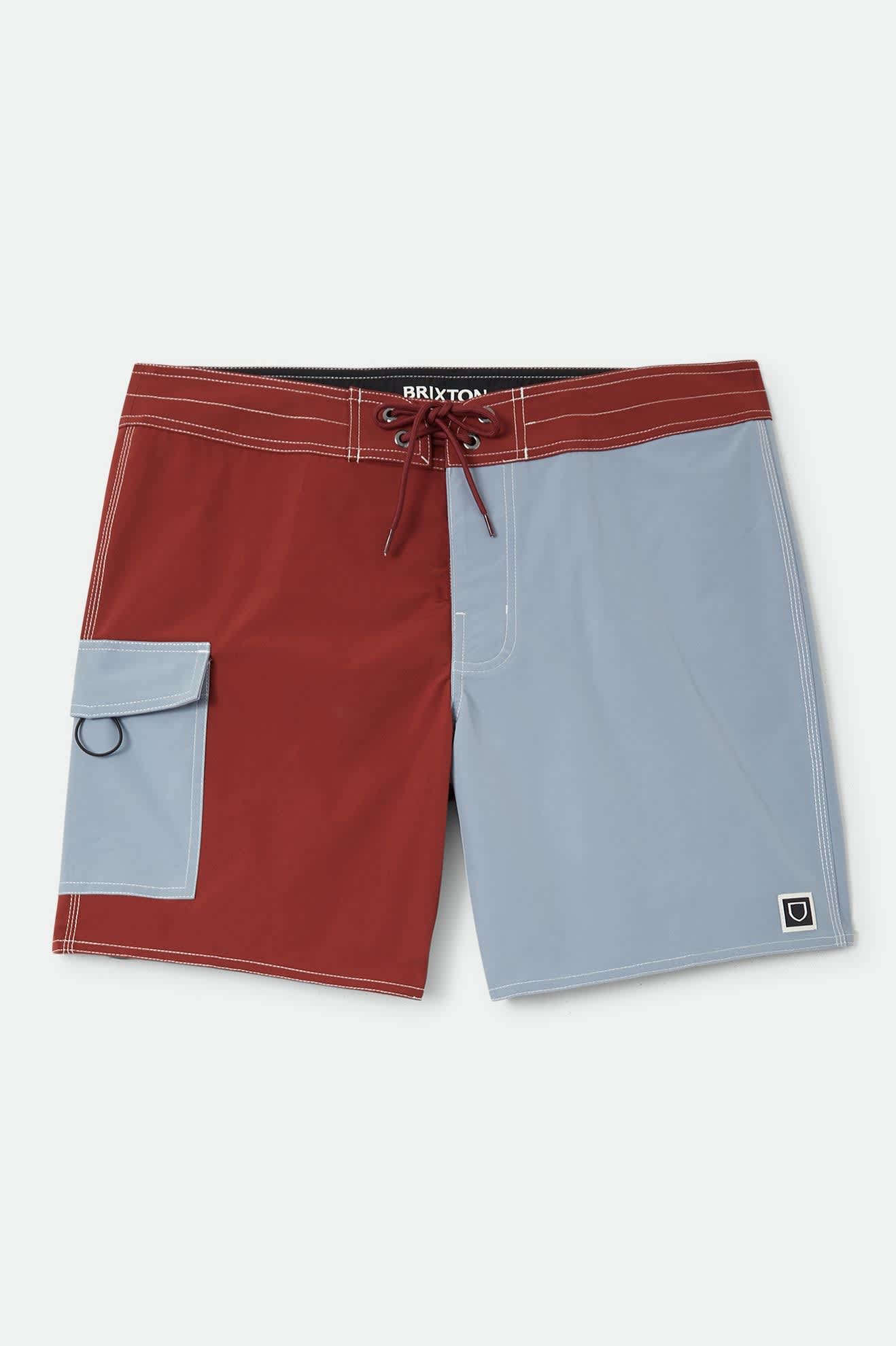 brixton-classic-trunk-17-boardshorts-dark-brick image 1
