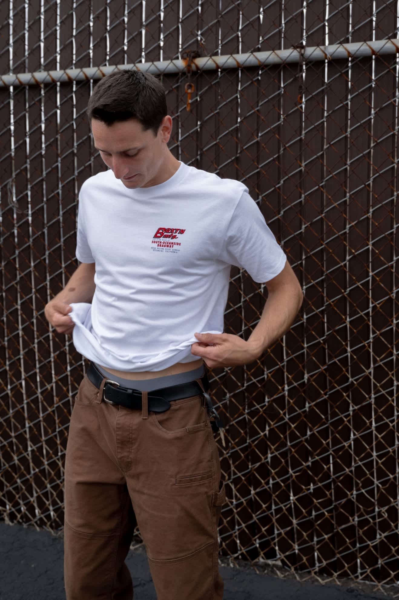 brixton-south-o-dragway-t-shirt-herren-wei-standard-fit image 5