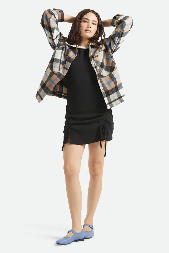 brixton-bowery-flanellhemd-damen-schwarz-soft-brushed image 1
