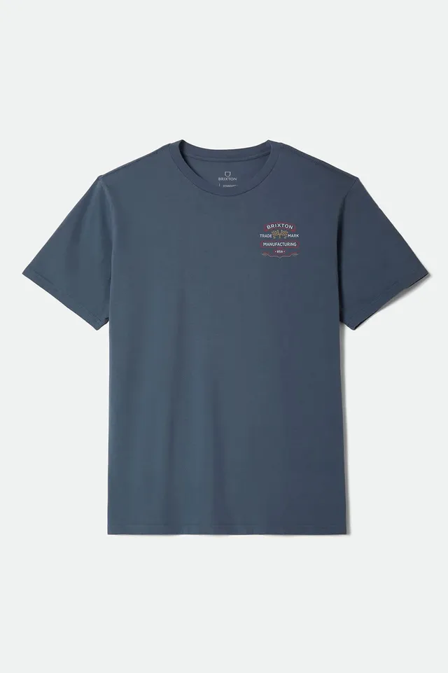 brixton-liberty-mark-t-shirt-navy-herren-baumwolle image 1