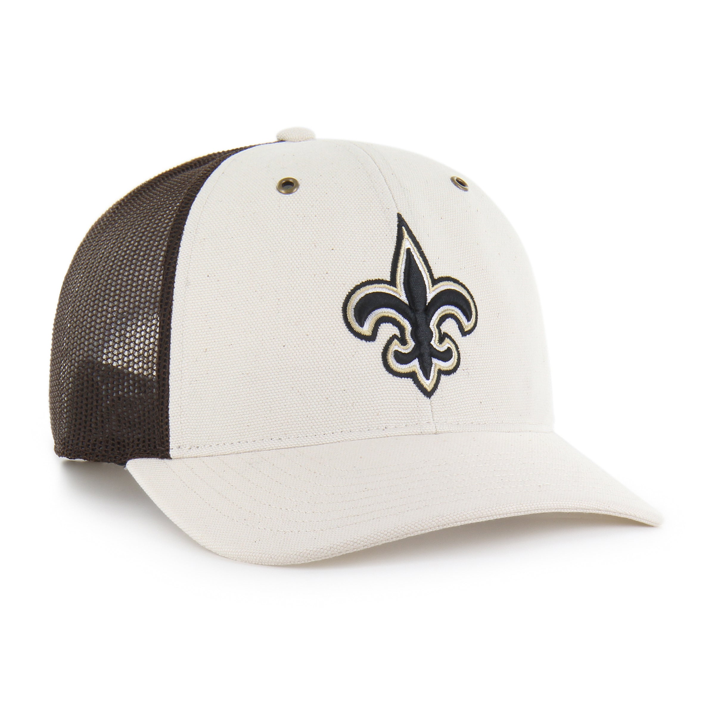 47-new-orleans-saints-carhartt-trucker-cap-natural-snapback image 4