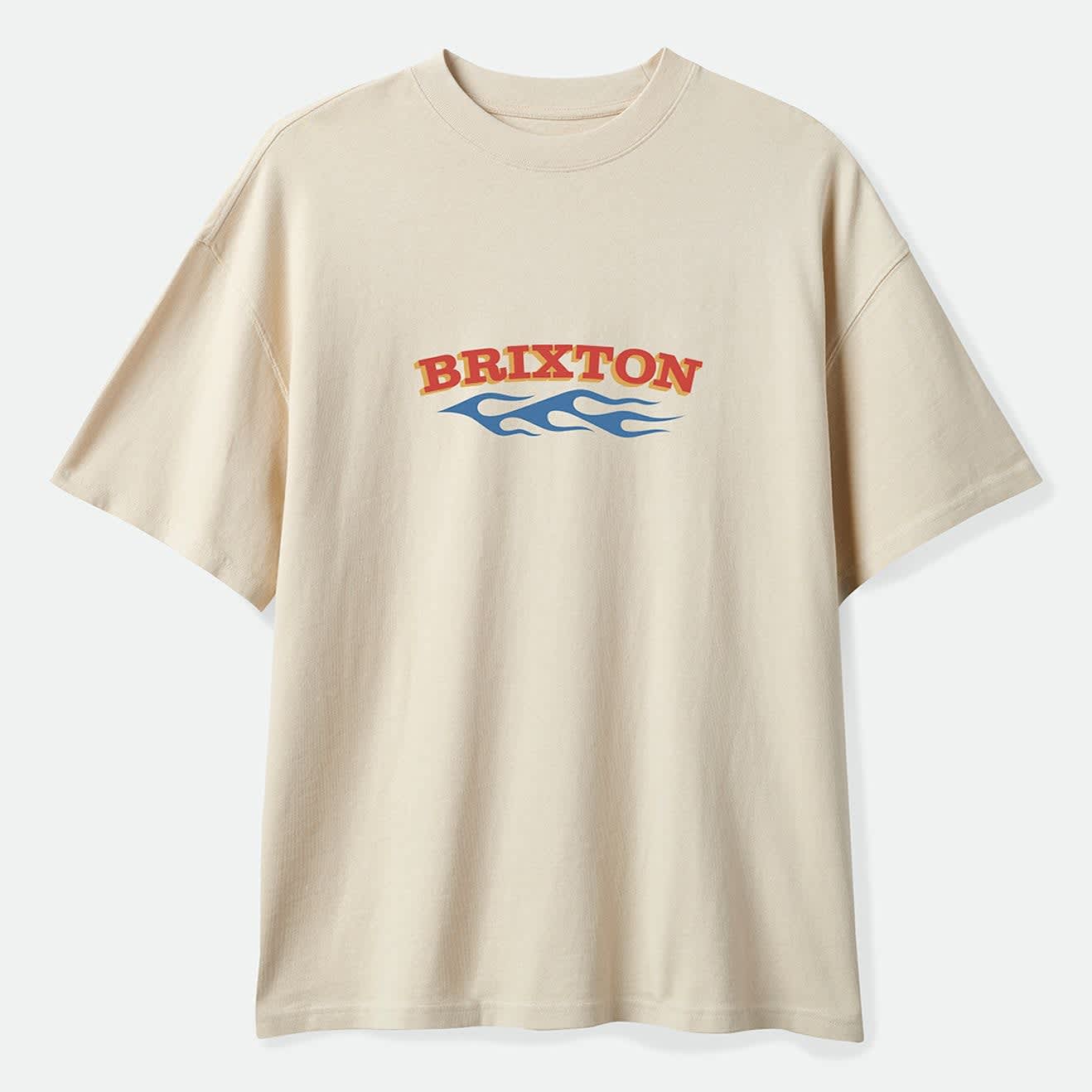 brixton-clifton-boxed-crop-t-shirt-cream-cropped-baumwolle image 1