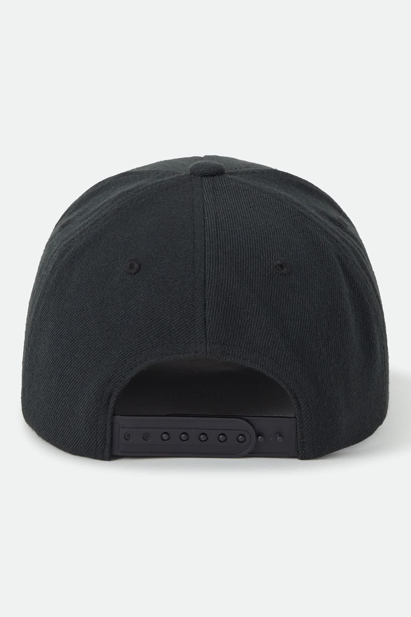brixton-wheeler-snapback-cap-schwarz-flat-bill image 2