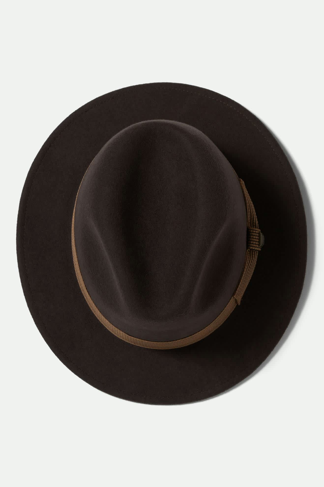 brixton-roma-fedora-hut-chocolate-bronze-wollfilz image 4