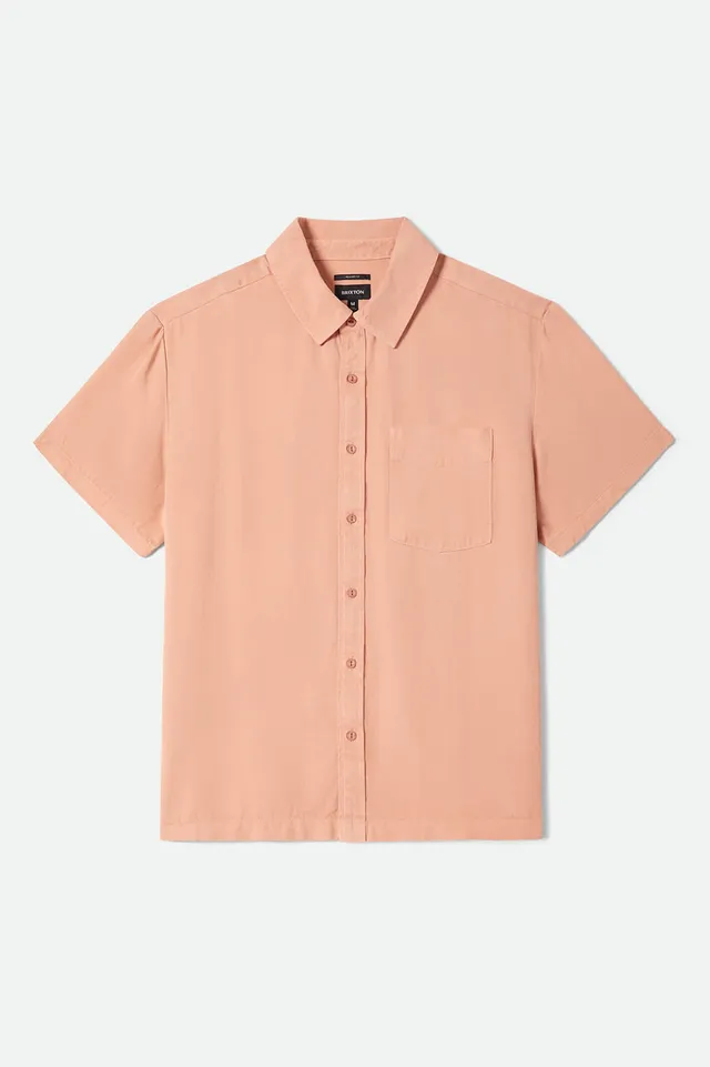 brixton-cooling-comfort-kurzarm-hemd-silver-pink-tencel image 1