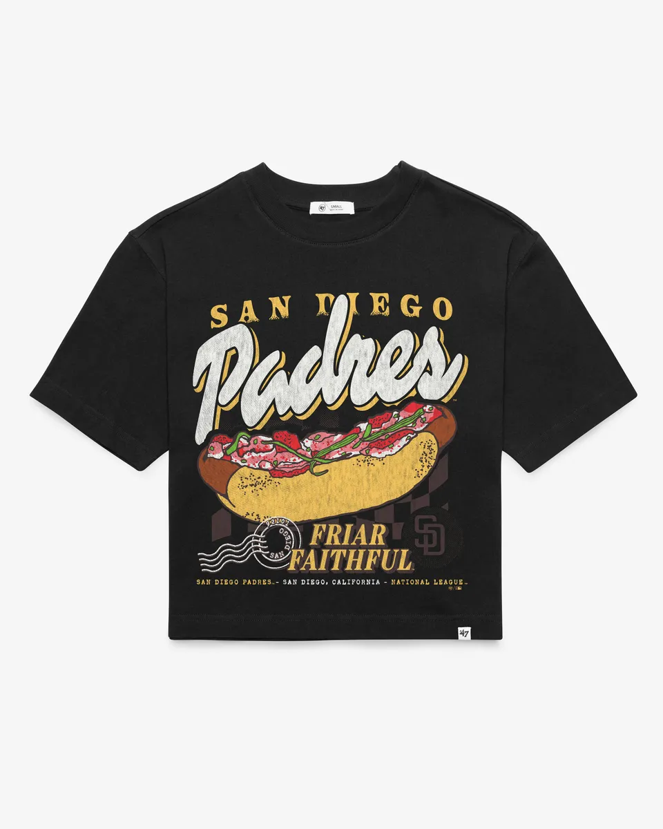 47-reed-city-tee-bite-zone-padres-t-shirt-schwarz-damen-cropped image 1