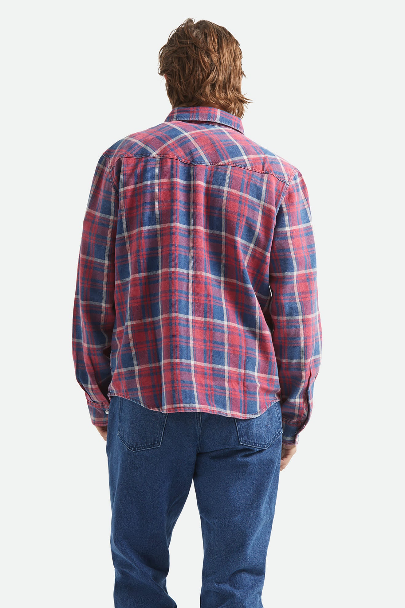 brixton-waylon-overshirt-denim-plaid-kariert-leicht image 4