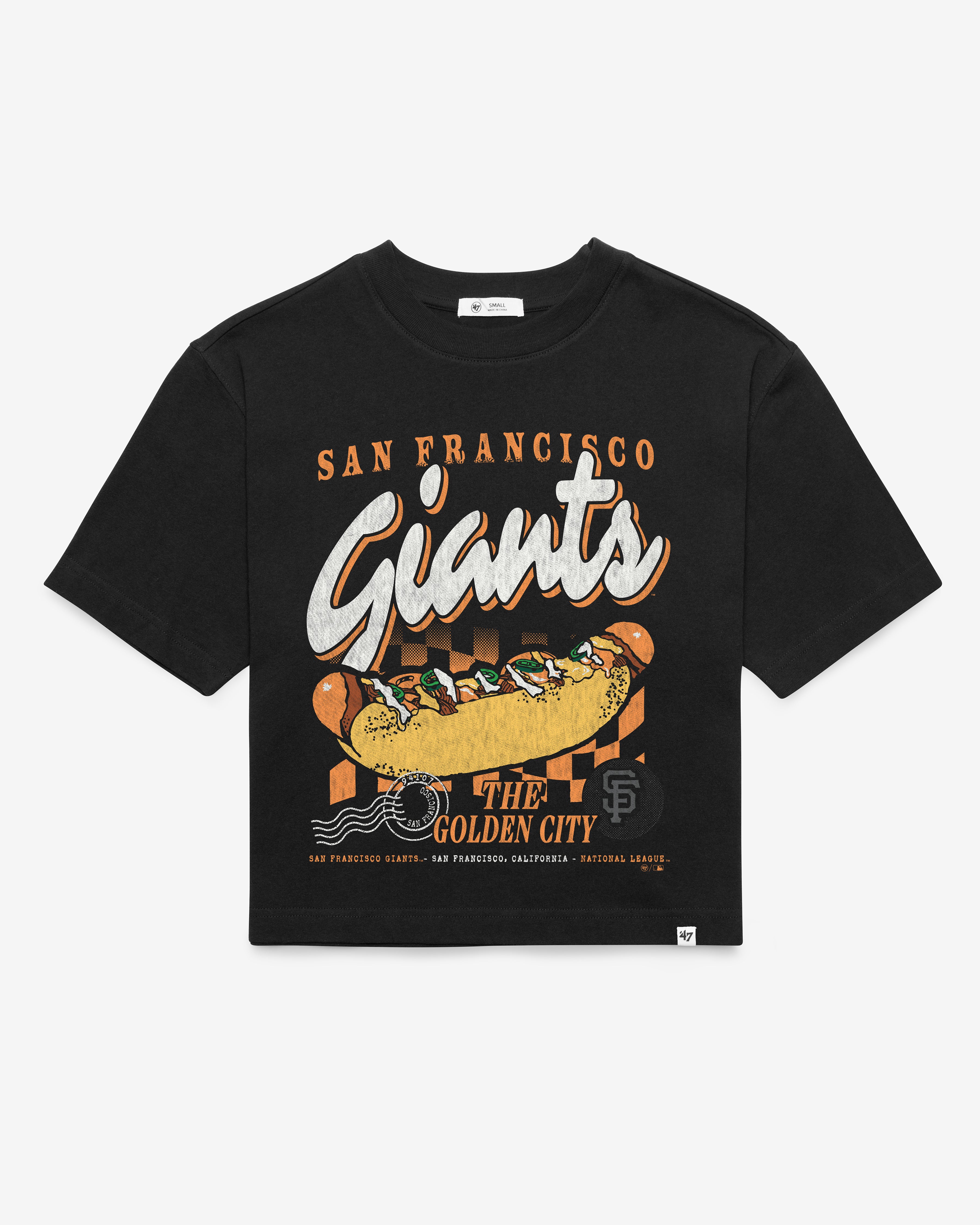 47-reed-city-giants-bite-zone-tee-damen-schwarz-cropped image 1