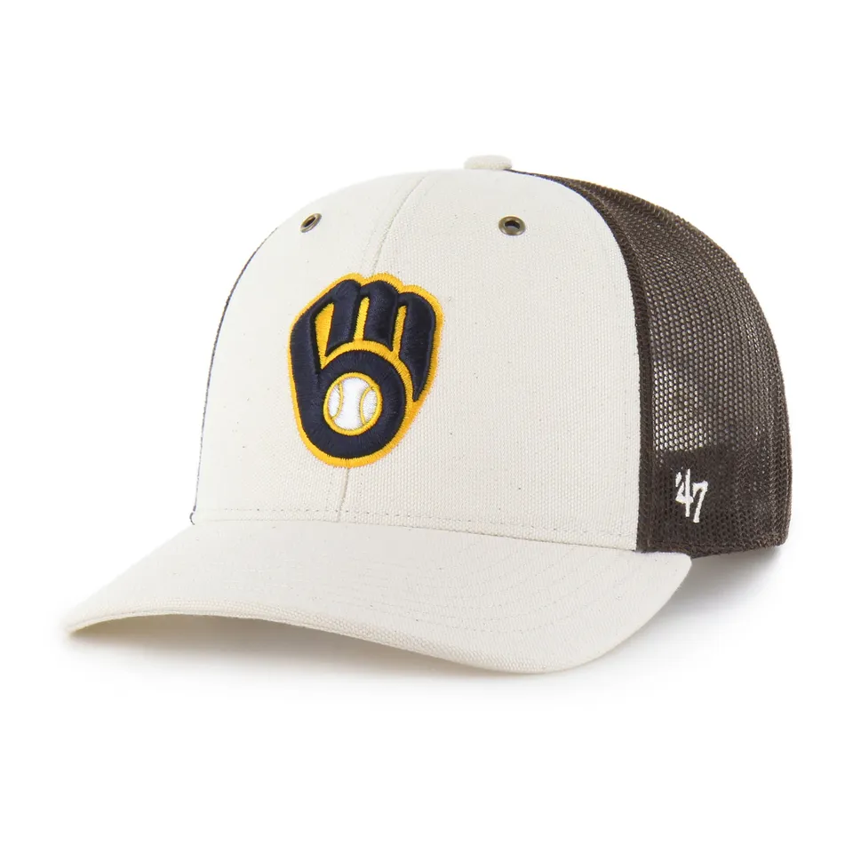 47-trucker-milwaukee-brewers-cap-natural-carhartt image 1