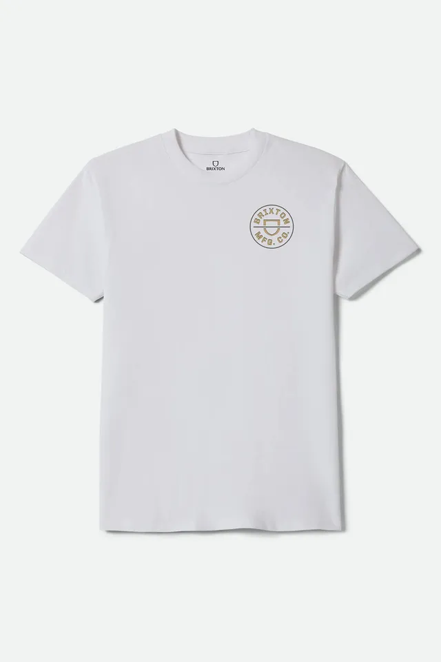 brixton-crest-ii-standard-t-shirt-herren-wei-baumwolle image 1
