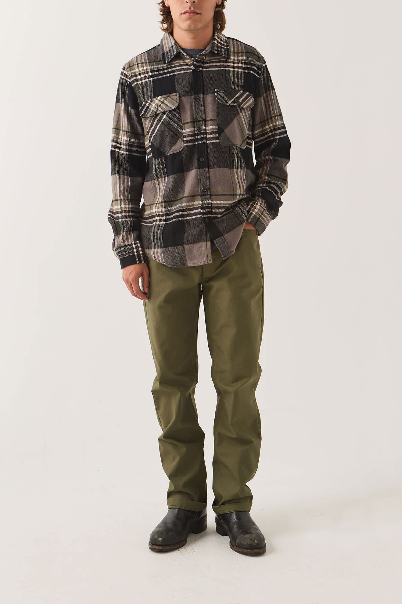 brixton-builders-5-pocket-hose-dark-olive-stretch image 7