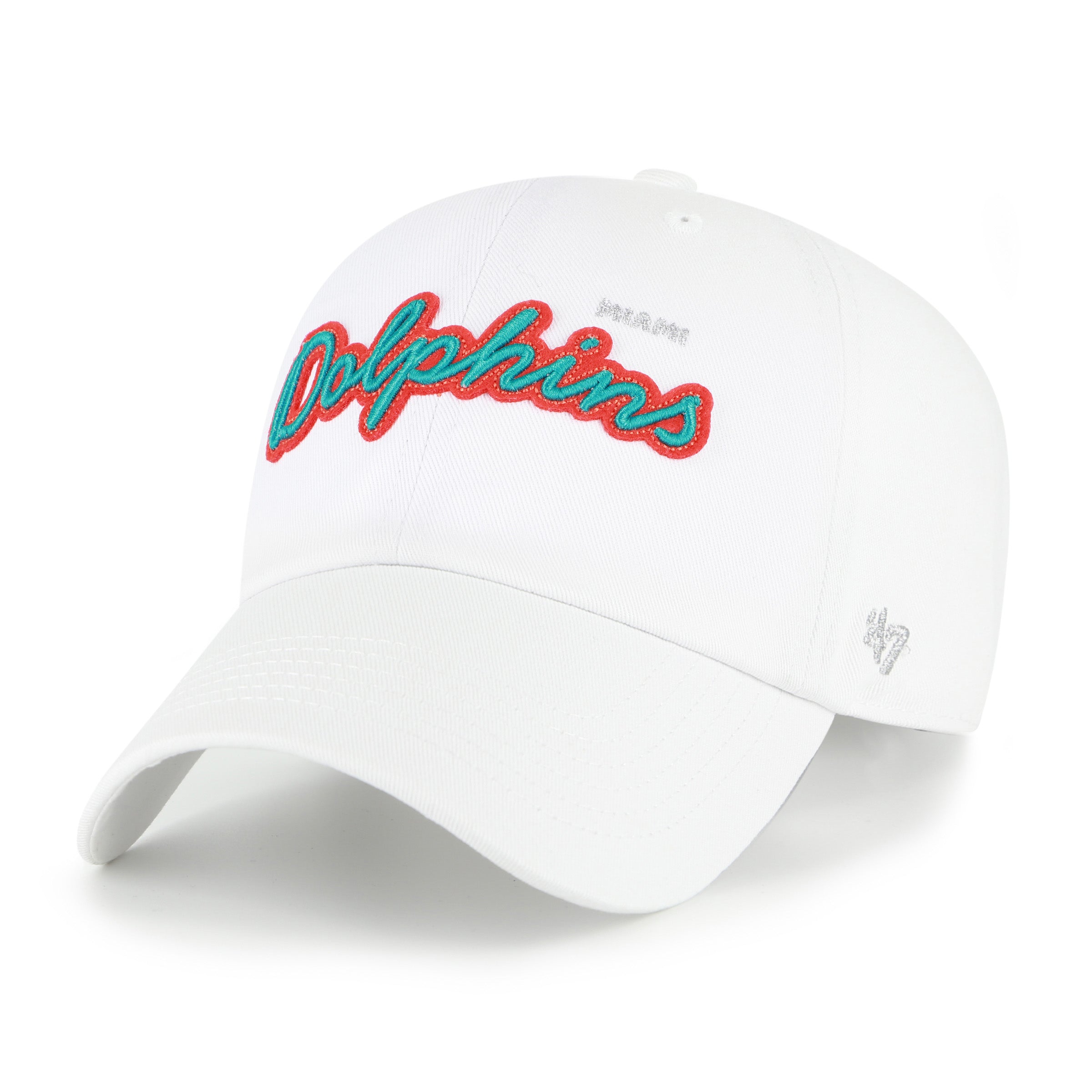 47-brand-clean-up-dolphins-trendy-script-cap-wei-damen image 1