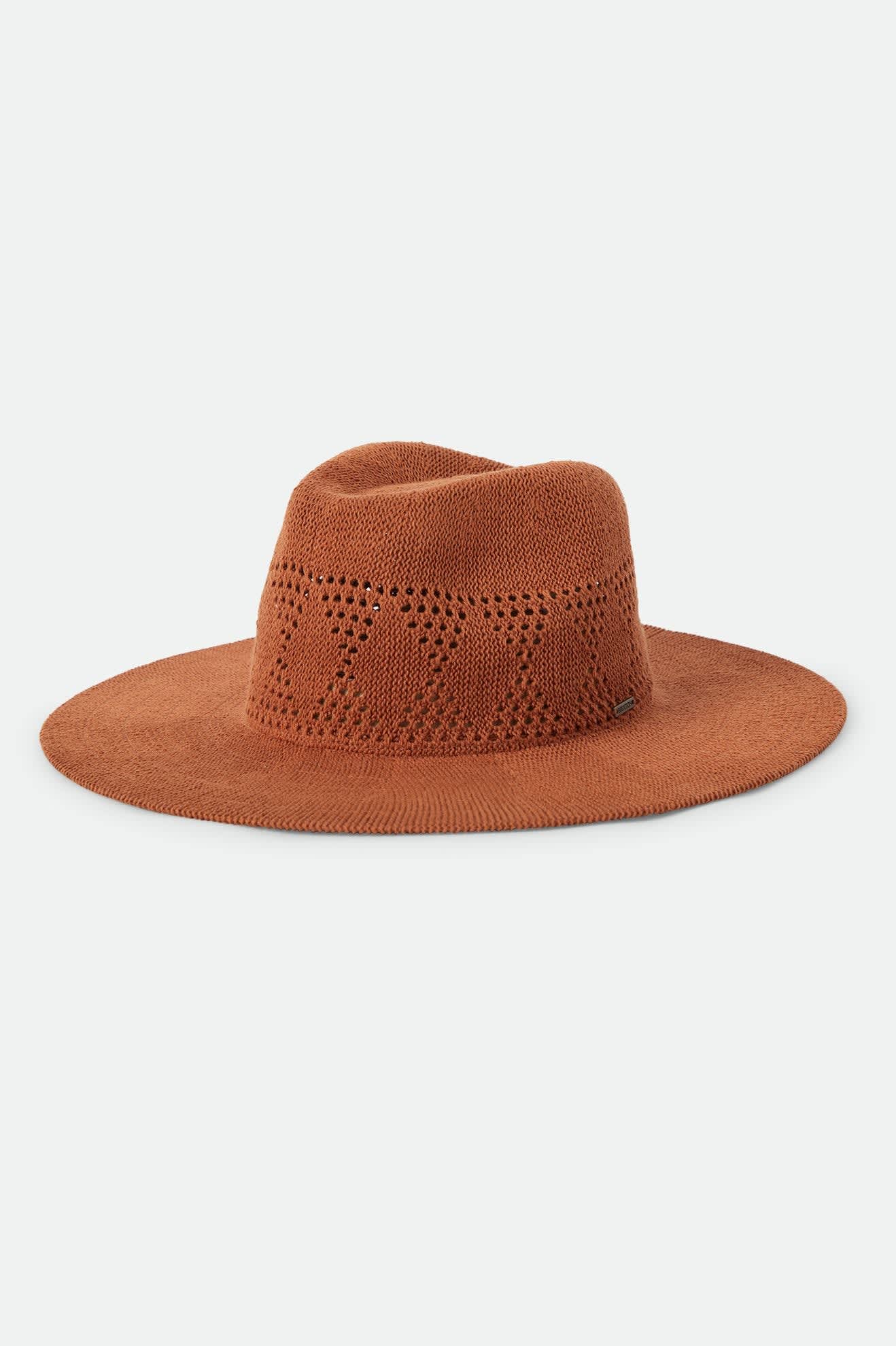 brixton-sophia-knit-packable-fedora-caramel-verstellbar-strickhut image 1