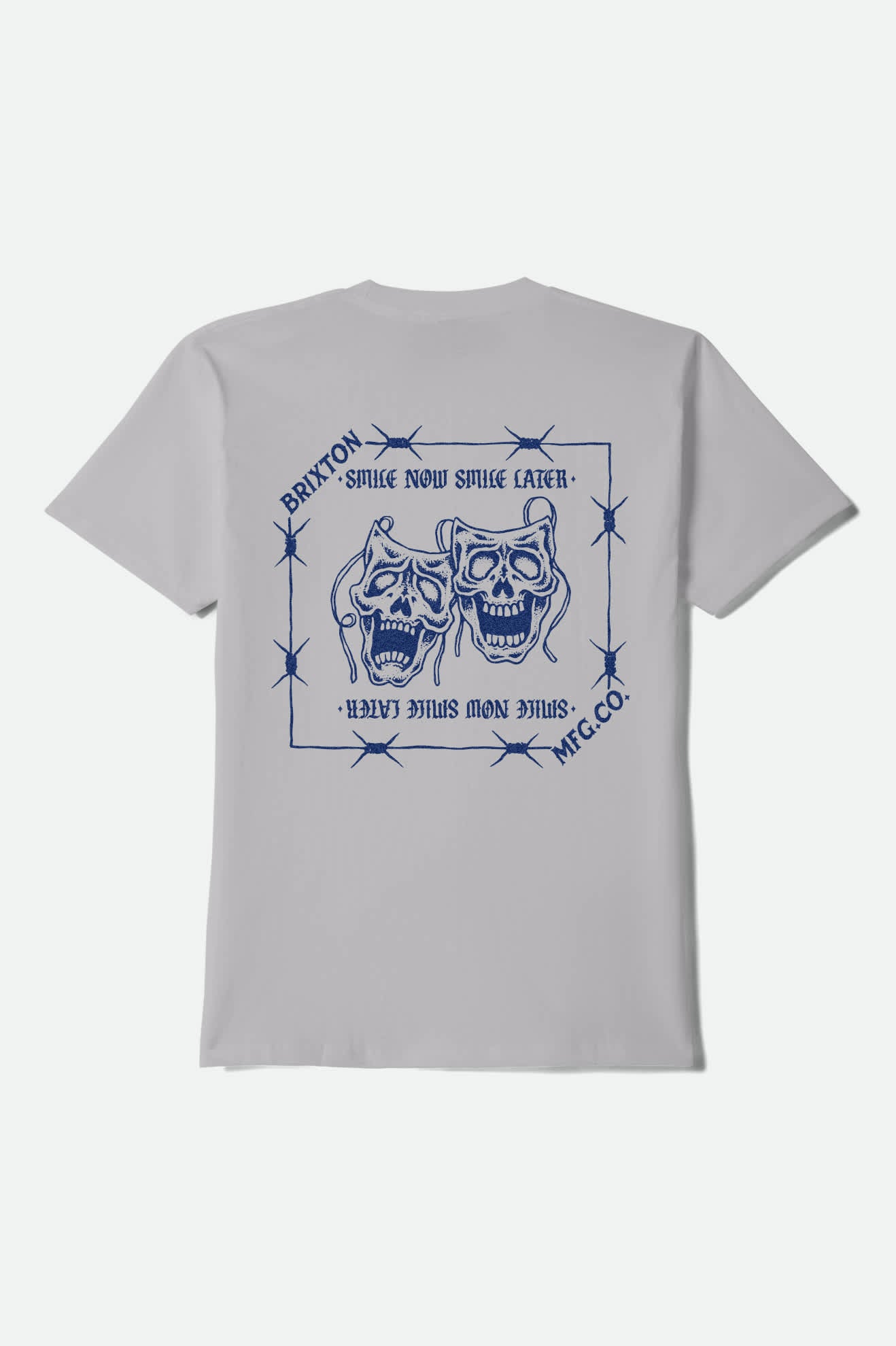 brixton-smile-always-t-shirt-herren-grau-pebble-wash image 1