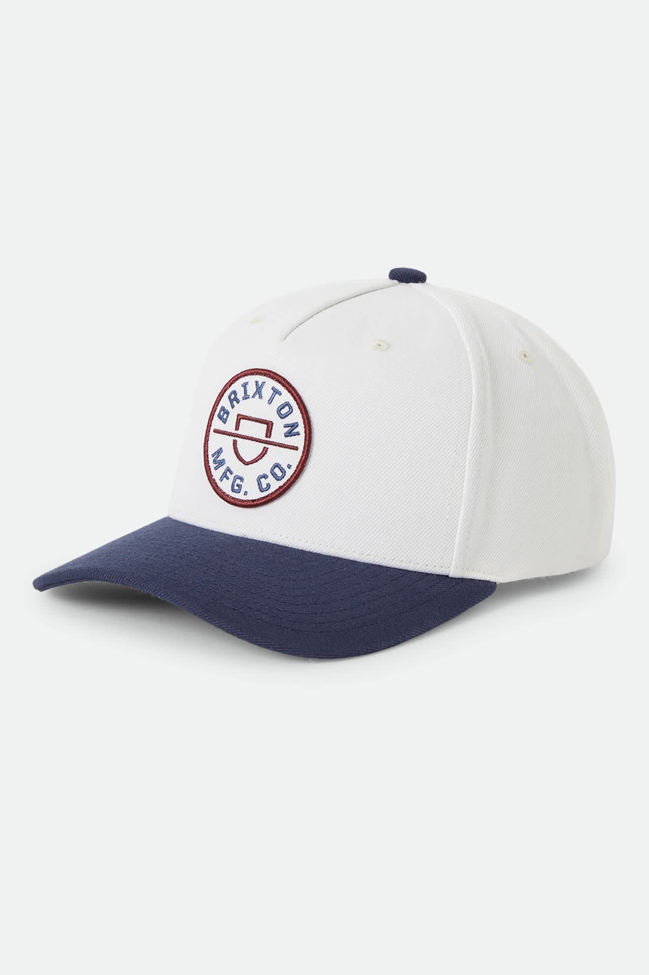 brixton-crest-snapback-wax-paper-navy-5-panel image 1