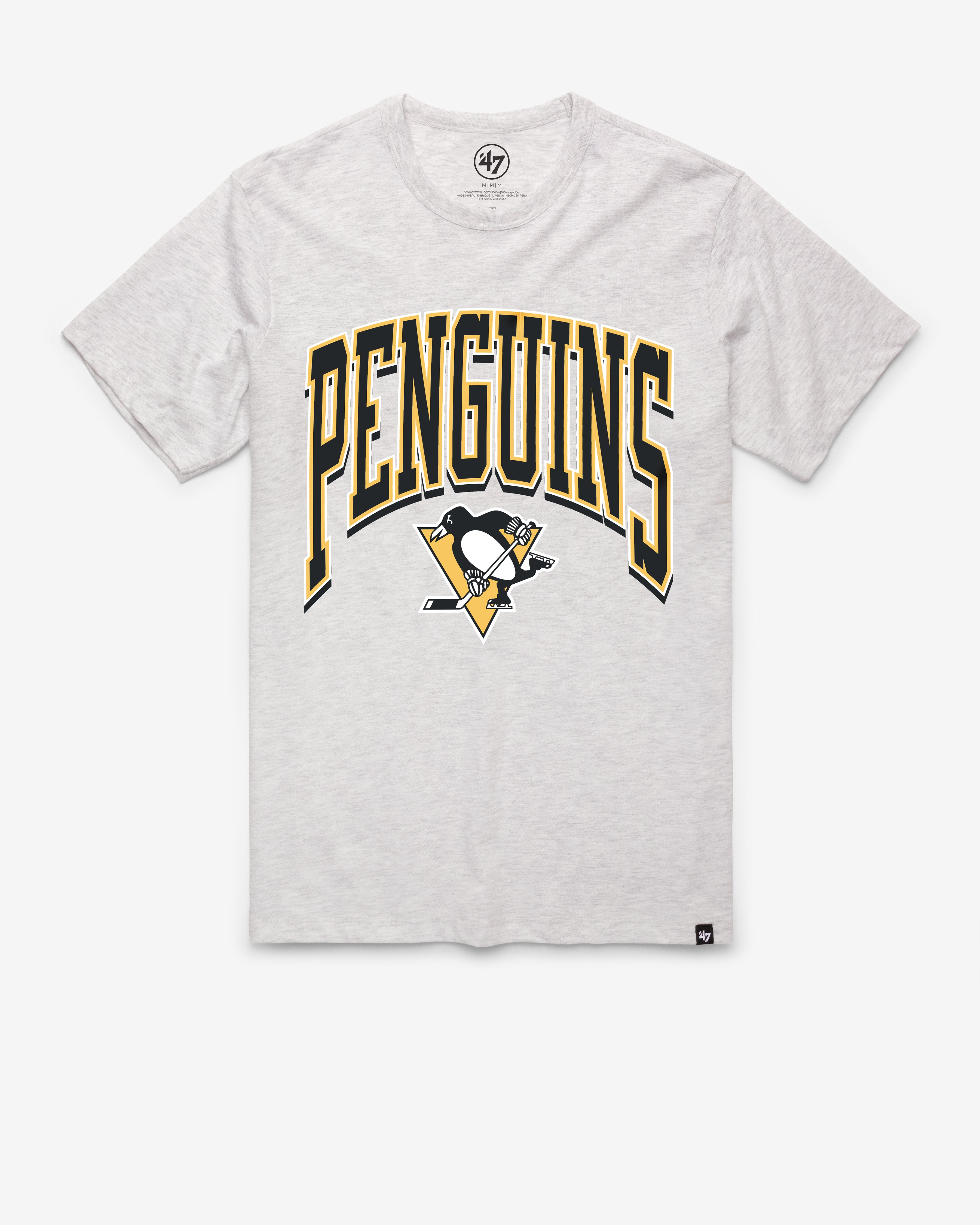 47-franklin-pittsburgh-penguins-t-shirt-relay-grey-vintage image 1