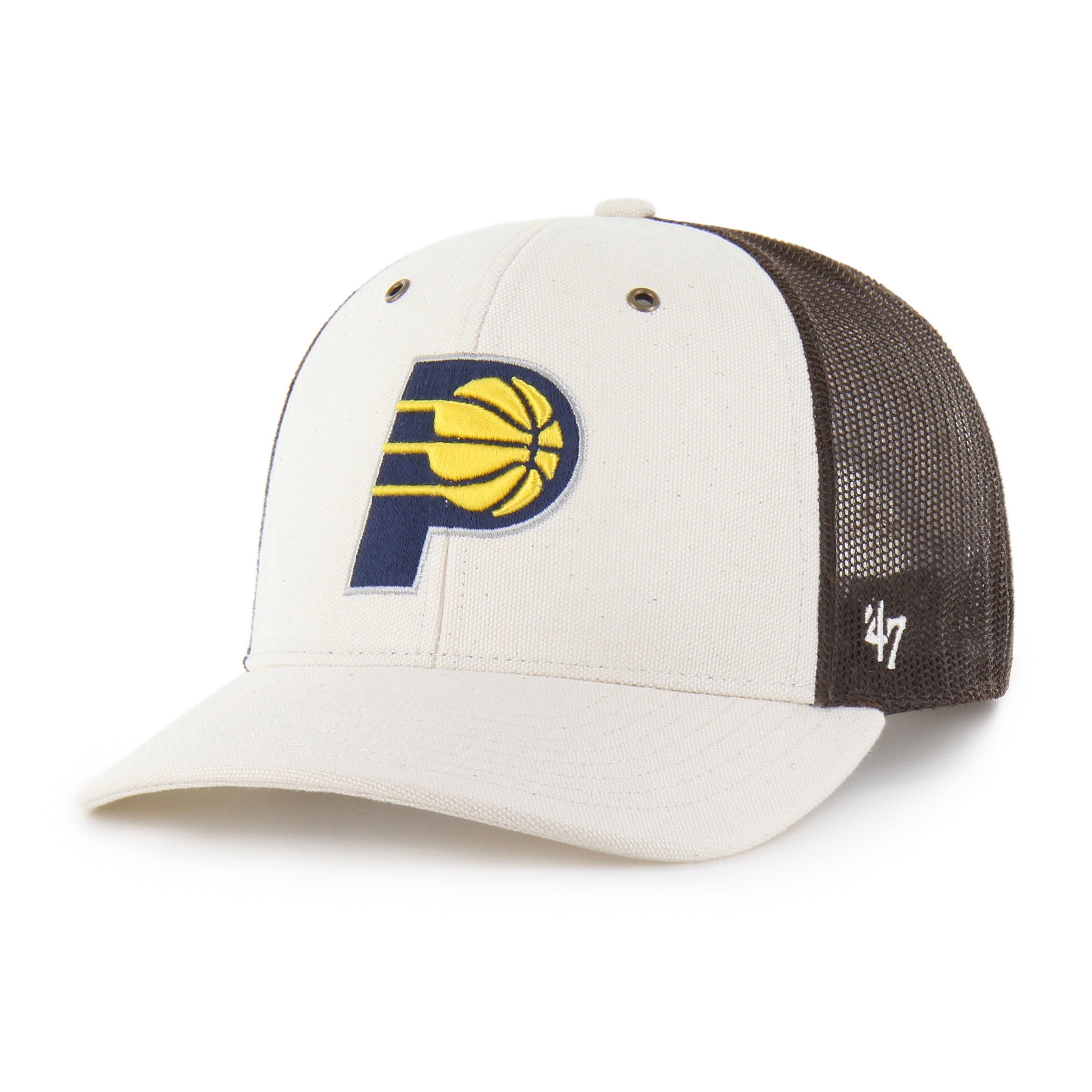 47-indiana-pacers-carhartt-undyed-trucker-cap-natural image 1