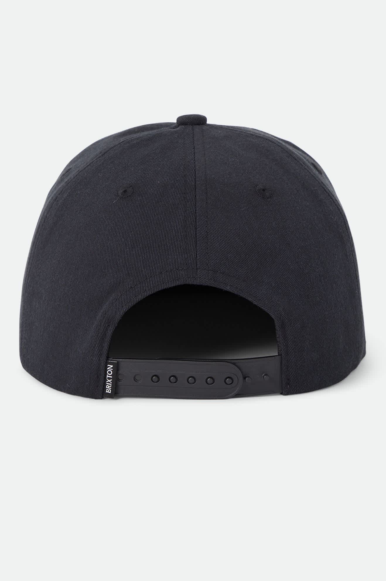 brixton-blocked-snapback-cap-schwarz-rot-baumwolle image 2